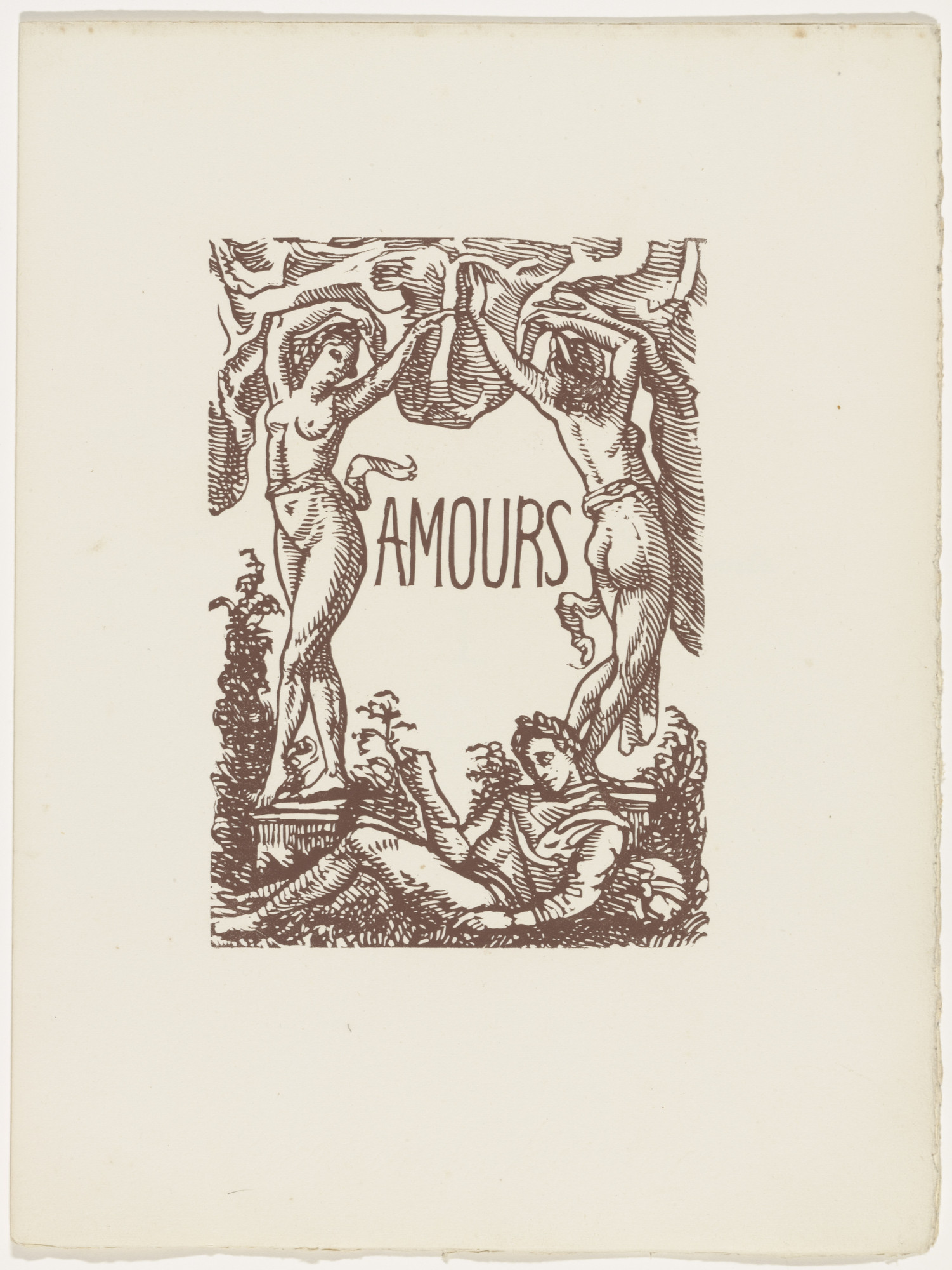 Émile Bernard. Chapter title (folio 9) from Les Amours (The Loves)