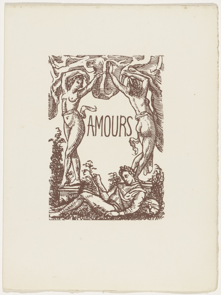 Chapter title (folio 9) from Les Amours (The Loves)