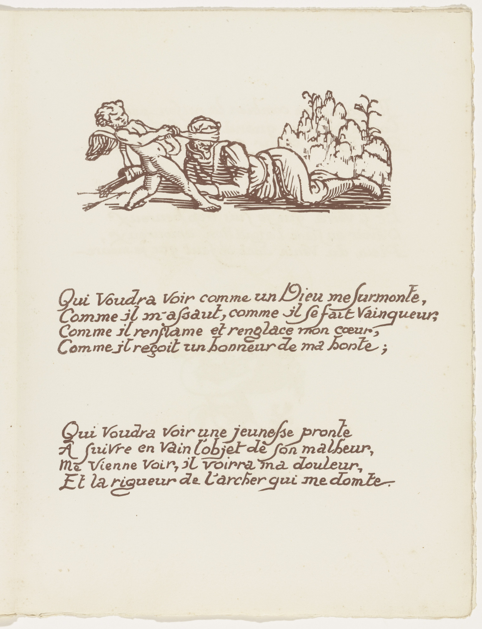 Émile Bernard. Headpiece (folio 11) from Les Amours (The Loves)