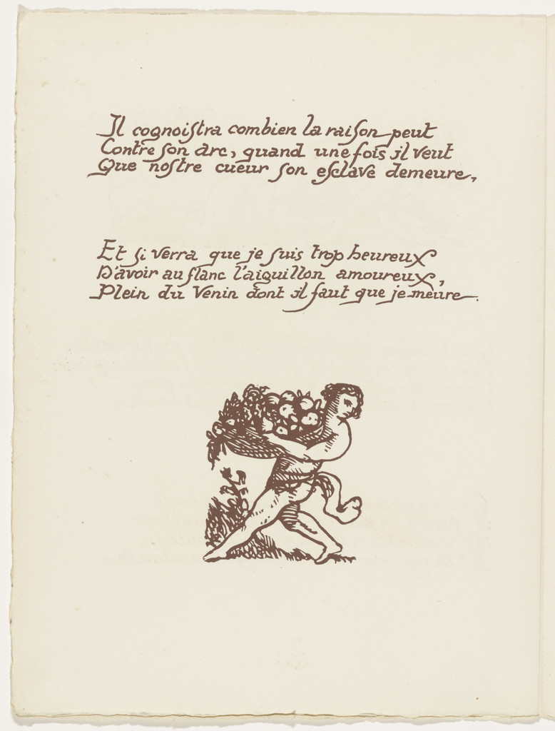Tailpiece (folio 11 verso) from Les Amours (The Loves)