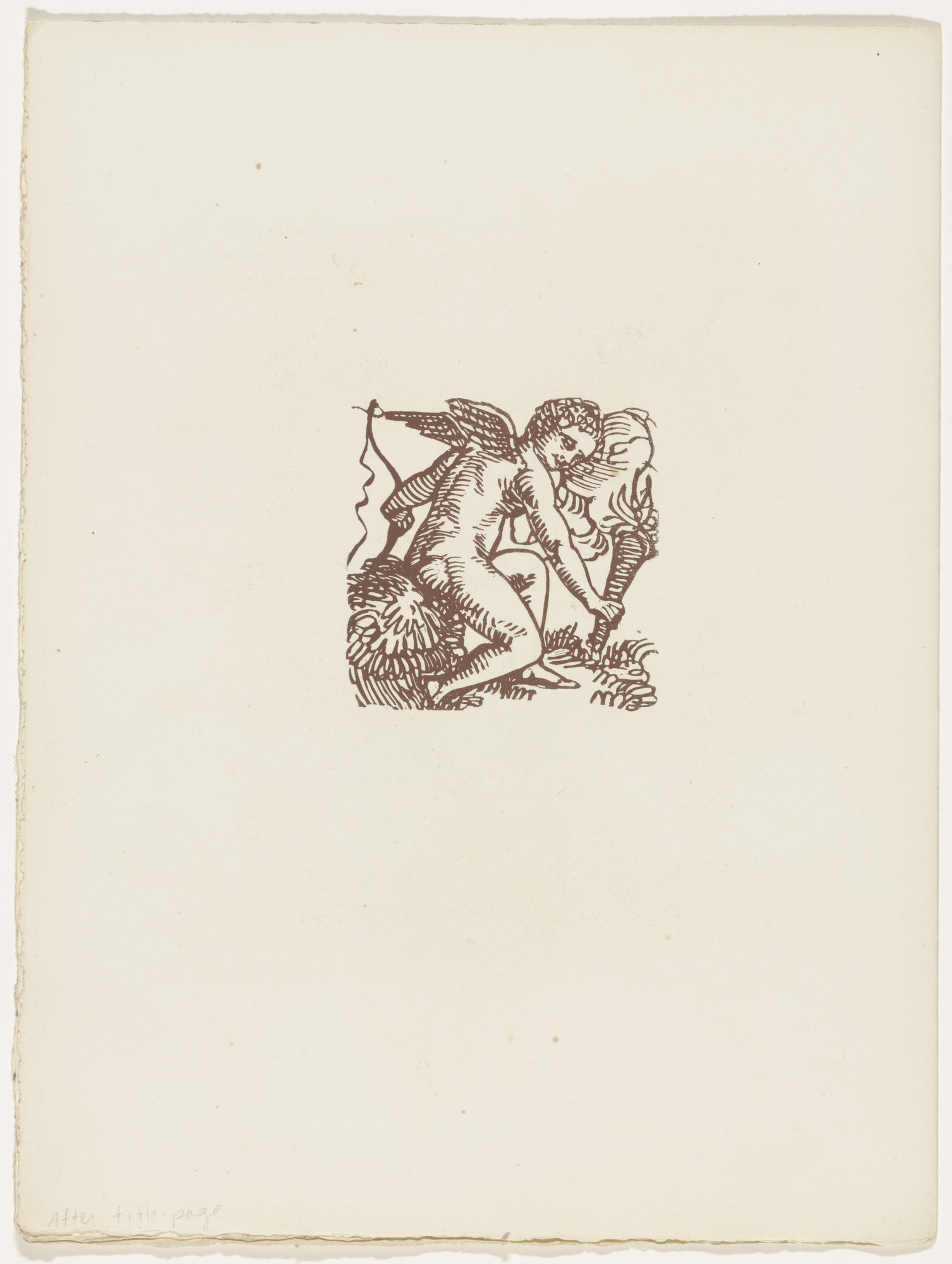 Émile Bernard. Vignette (folio 12 verso) from Les Amours (The Loves)