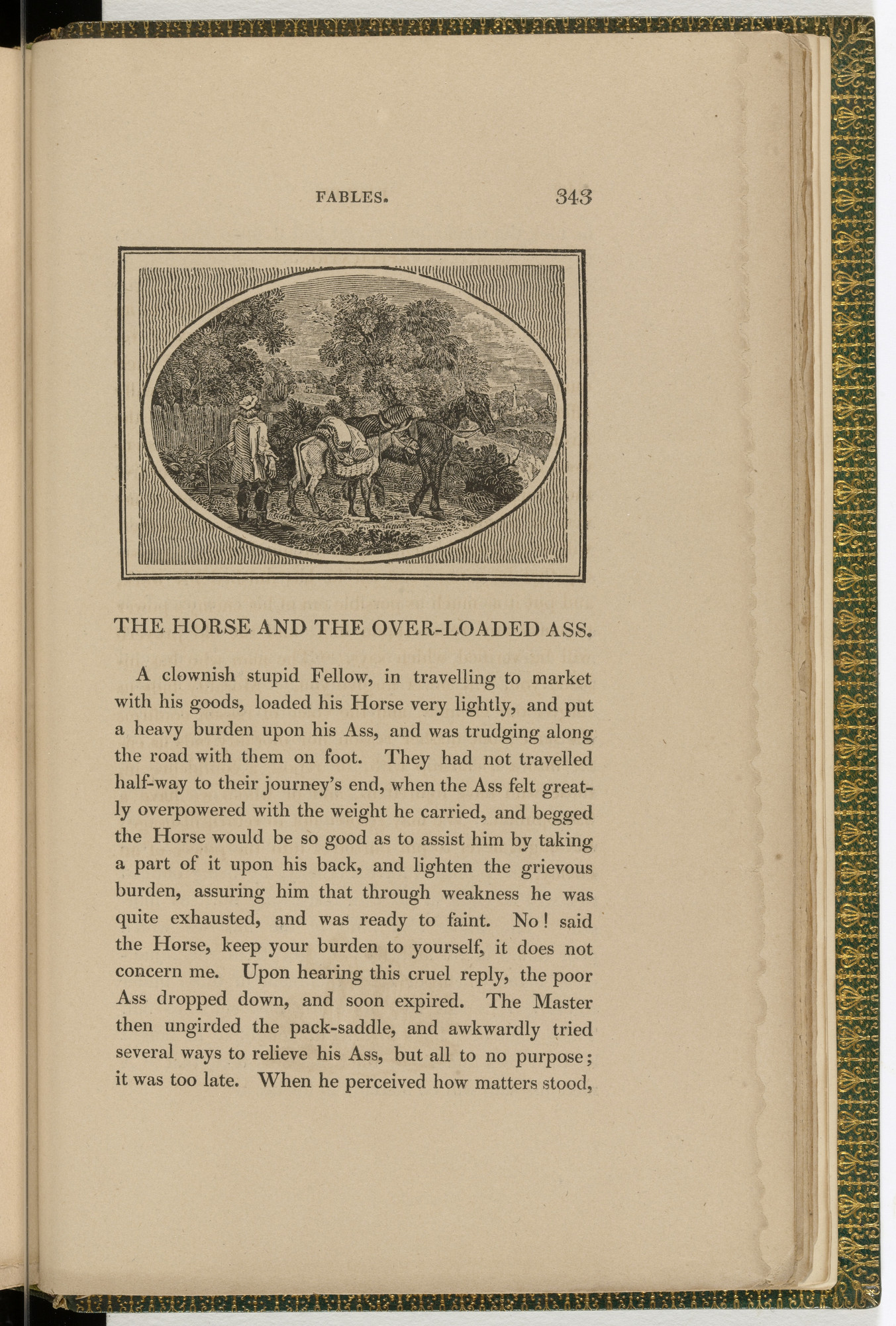 Thomas Bewick. Headpiece (page 343) from The Fables of Aesop