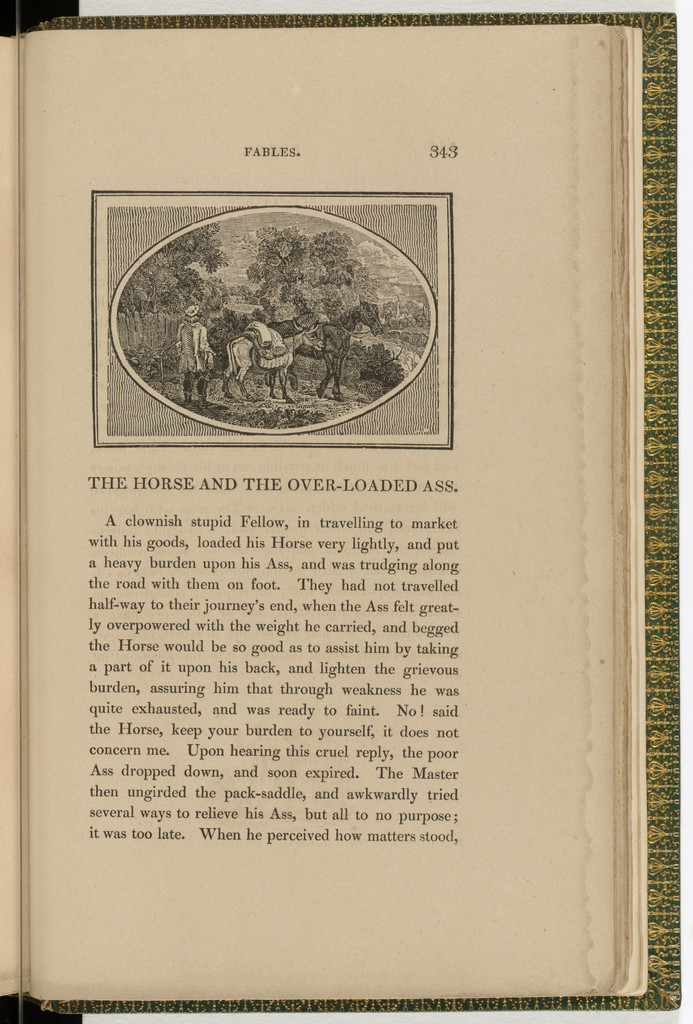 Headpiece (page 343) from The Fables of Aesop