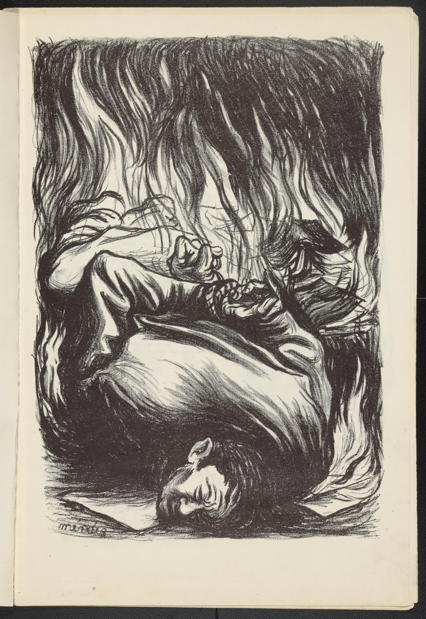 Leopoldo Méndez. Profesor Ramon Orta Del Rio from the illustrated book En Nombre De Cristo... Han Asesinado más de 200 Maestros: 7 Litografias de Leopoldo Méndez (In the Name of Christ...More than 200 Teachers Have Been Murdered: 7 Lithographs by Leopoldo Méndez)
