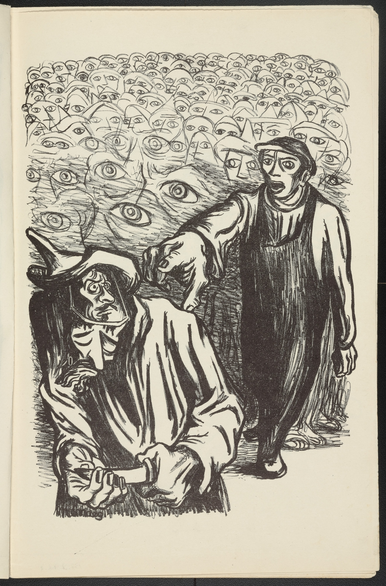 Leopoldo Méndez. Profesor Juan Martinez Escobar from the illustrated book En Nombre De Cristo... Han Asesinado más de 200 Maestros: 7 Litografias de Leopoldo Méndez (In the Name of Christ...More than 200 Teachers Have Been Murdered: 7 Lithographs by Leopoldo Méndez)