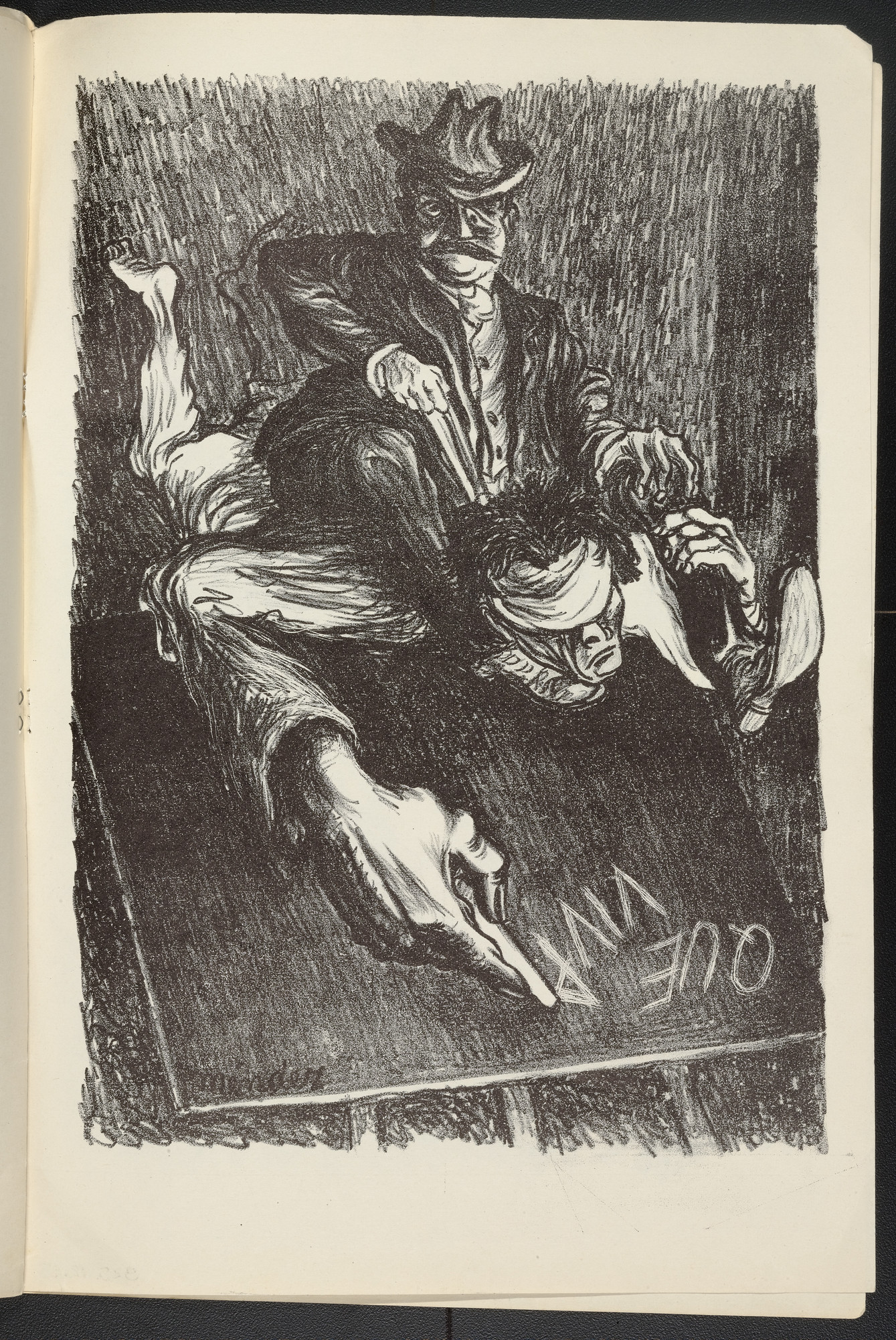 Leopoldo Méndez. Profesor Ildefonso Vargas from the illustrated book En Nombre De Cristo... Han Asesinado más de 200 Maestros: 7 Litografias de Leopoldo Méndez (In the Name of Christ...More than 200 Teachers Have Been Murdered: 7 Lithographs by Leopoldo Méndez)