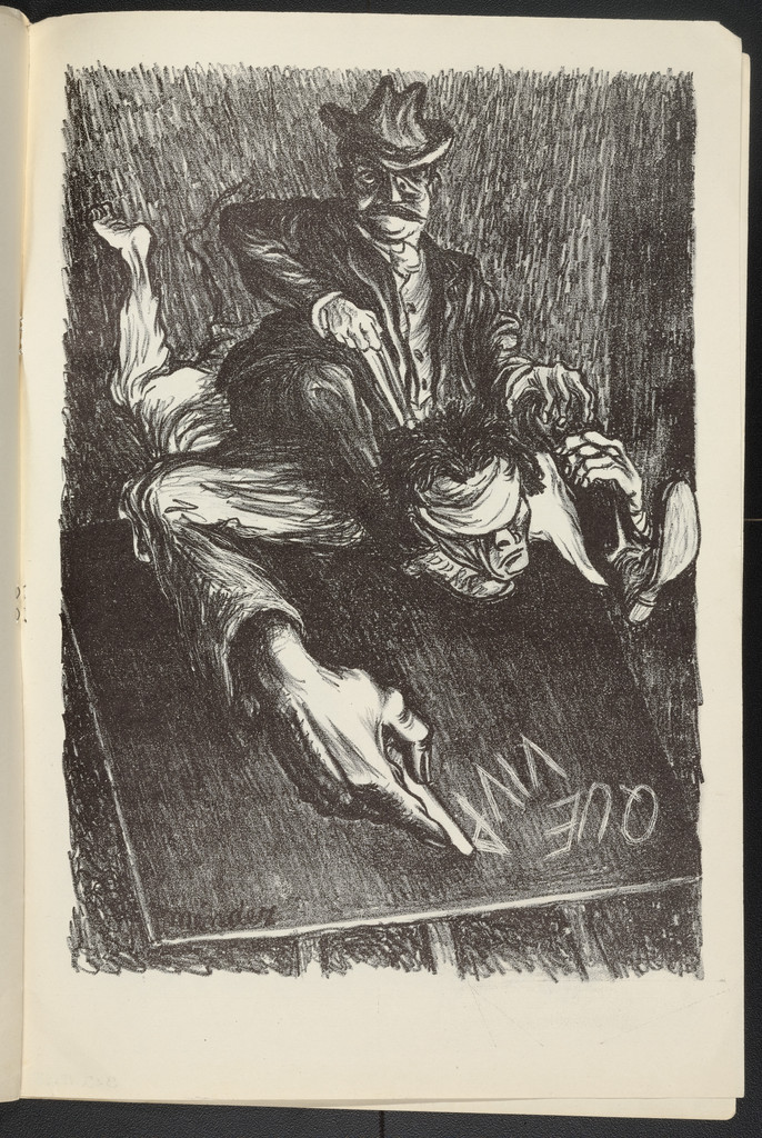 Profesor Ildefonso Vargas from the illustrated book En Nombre De Cristo... Han Asesinado más de 200 Maestros: 7 Litografias de Leopoldo Méndez (In the Name of Christ...More than 200 Teachers Have Been Murdered: 7 Lithographs by Leopoldo Méndez)