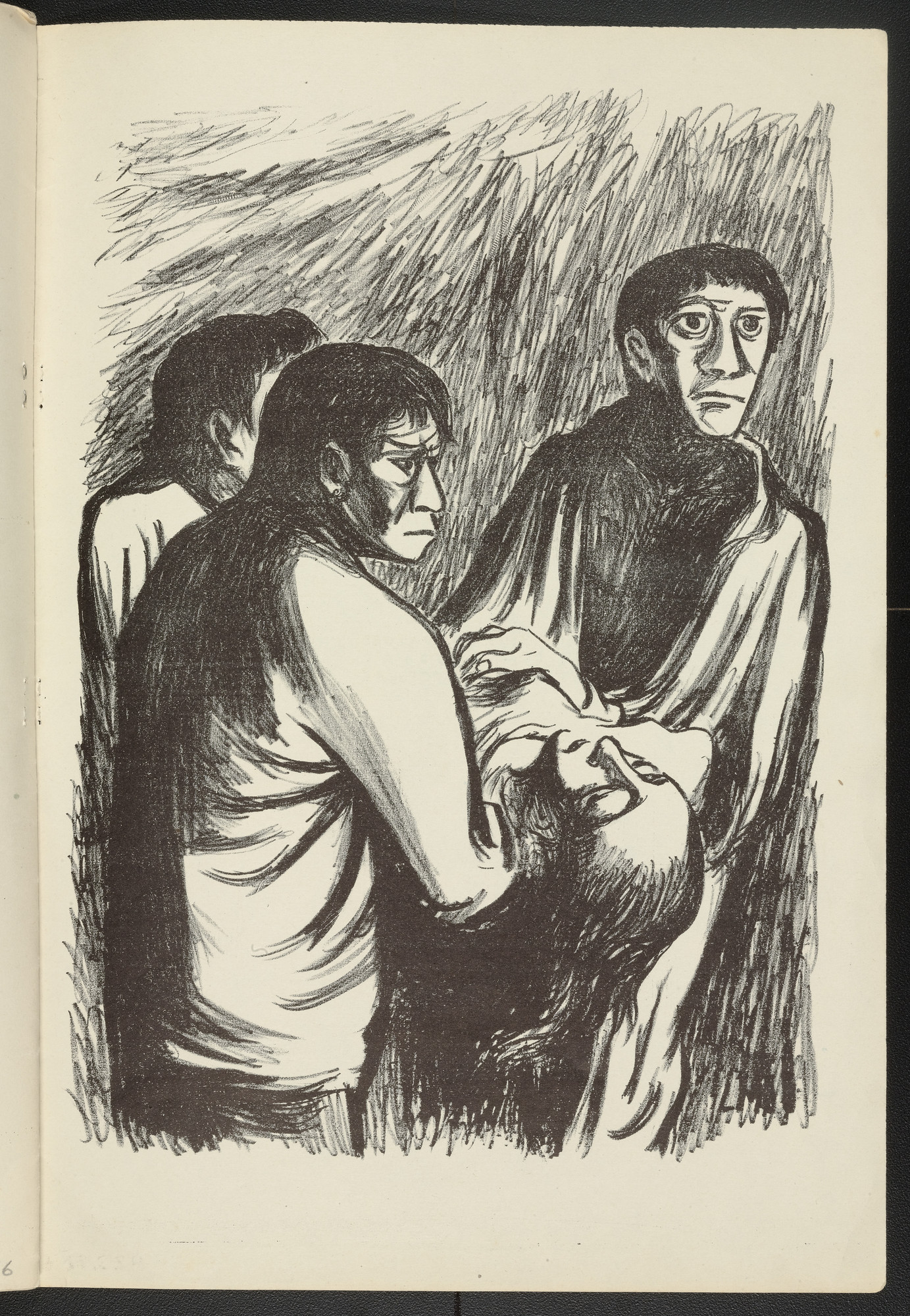 Leopoldo Méndez. Profesor Maria Salud Morales from the illustrated book En Nombre De Cristo... Han Asesinado más de 200 Maestros: 7 Litografias de Leopoldo Méndez (In the Name of Christ...More than 200 Teachers Have Been Murdered: 7 Lithographs by Leopoldo Méndez)