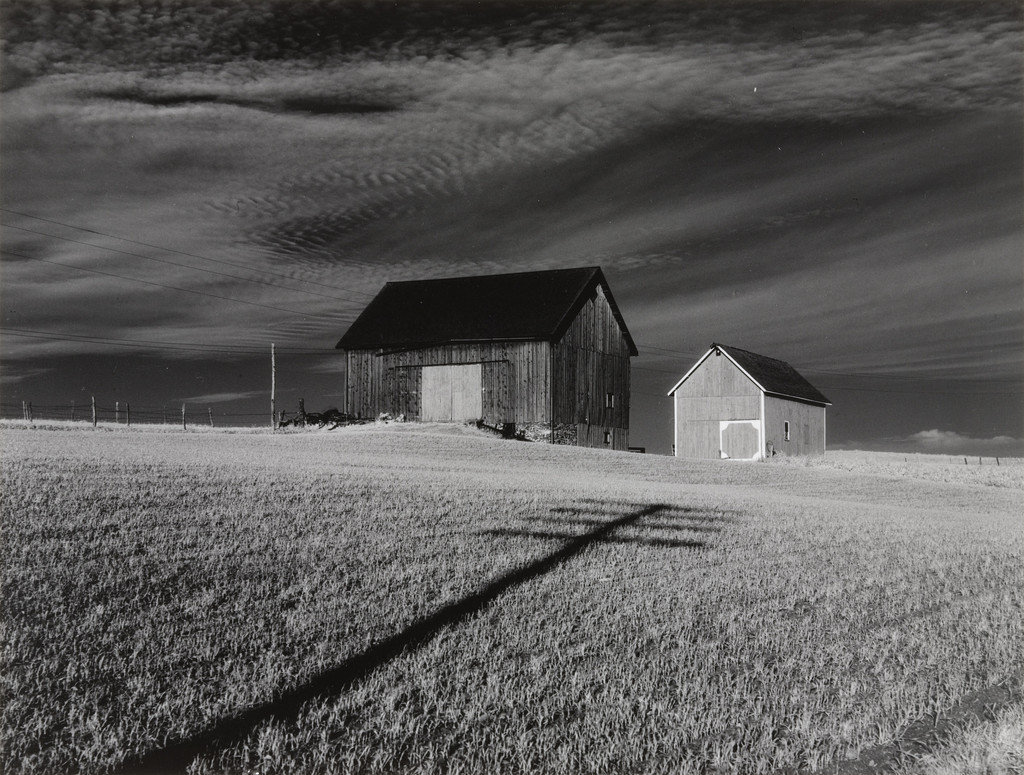 Two Barns and Shadow