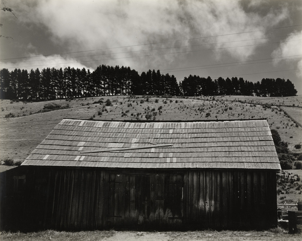 Shacks and Skyline, Brett Weston, 1936