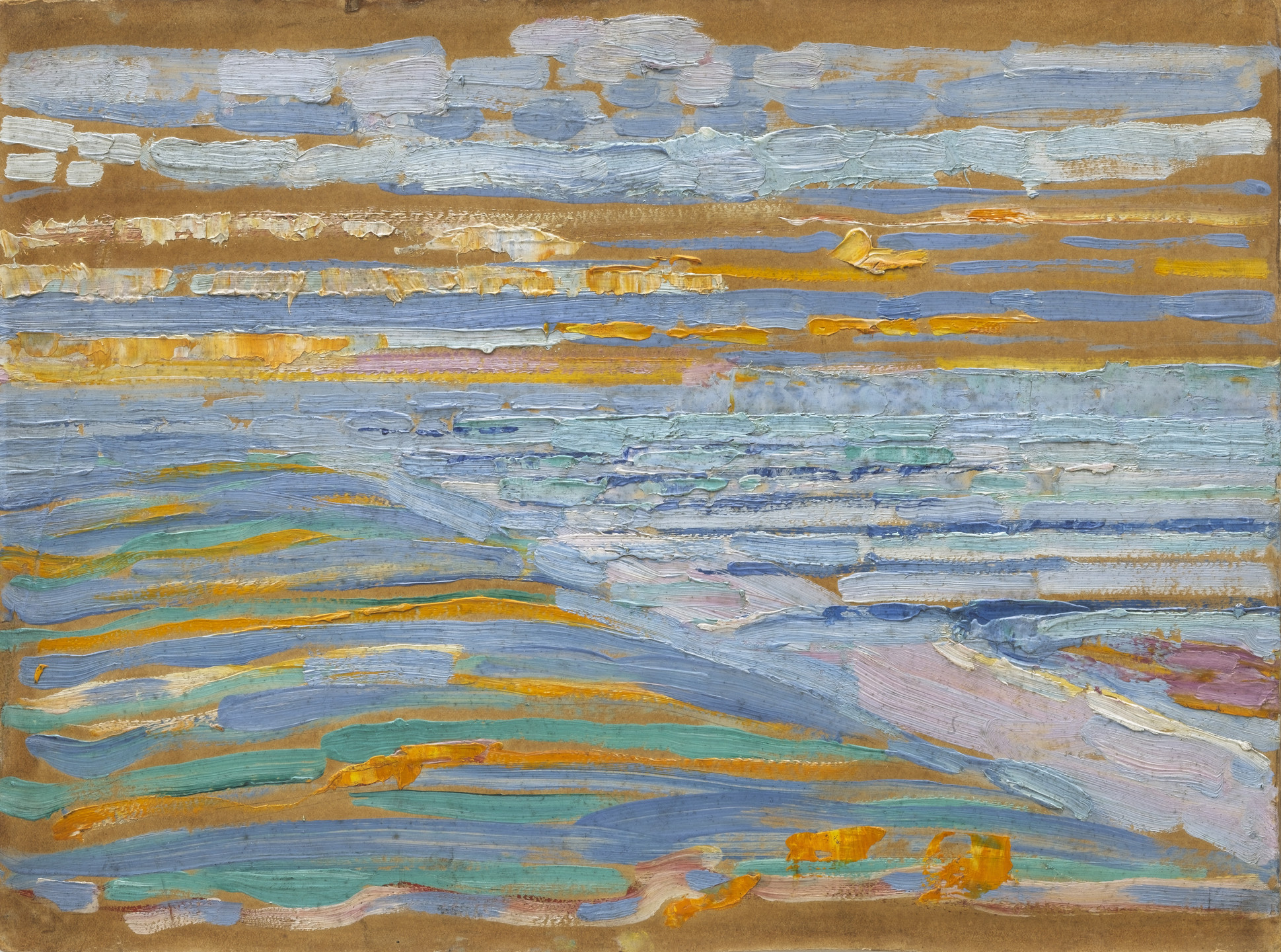 Piet Mondrian. View from the Dunes with Beach and Piers, Domburg. 1909