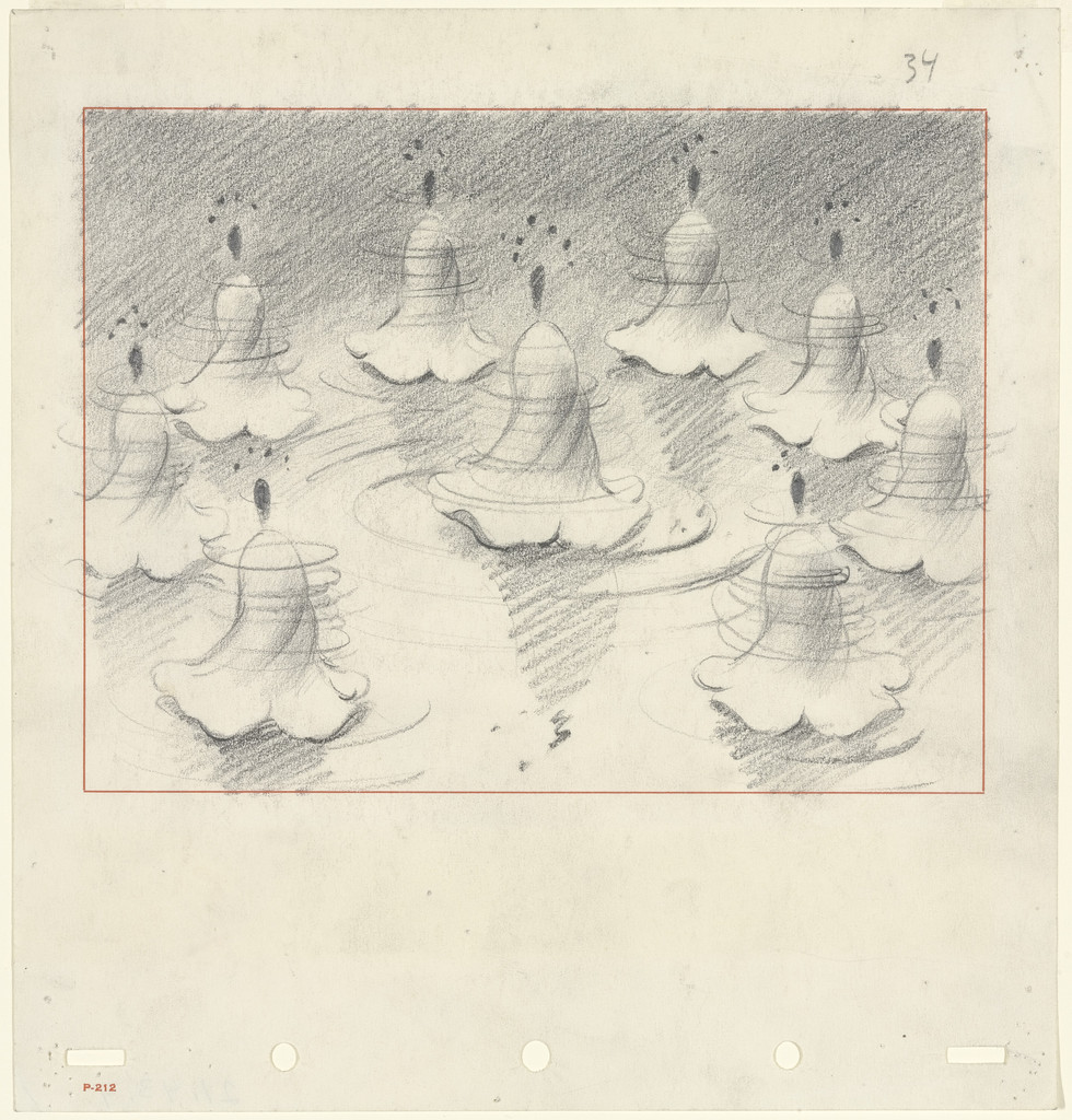 Flowers, sketch for ballet scenes for the film Fantasia