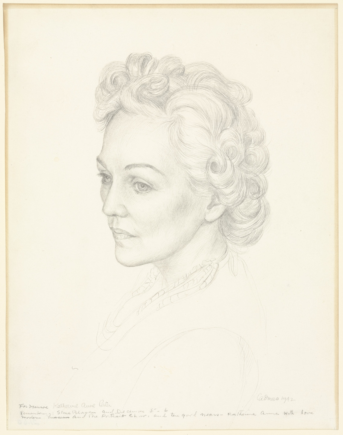 Paul Cadmus. Katherine Anne Porter. 1942
