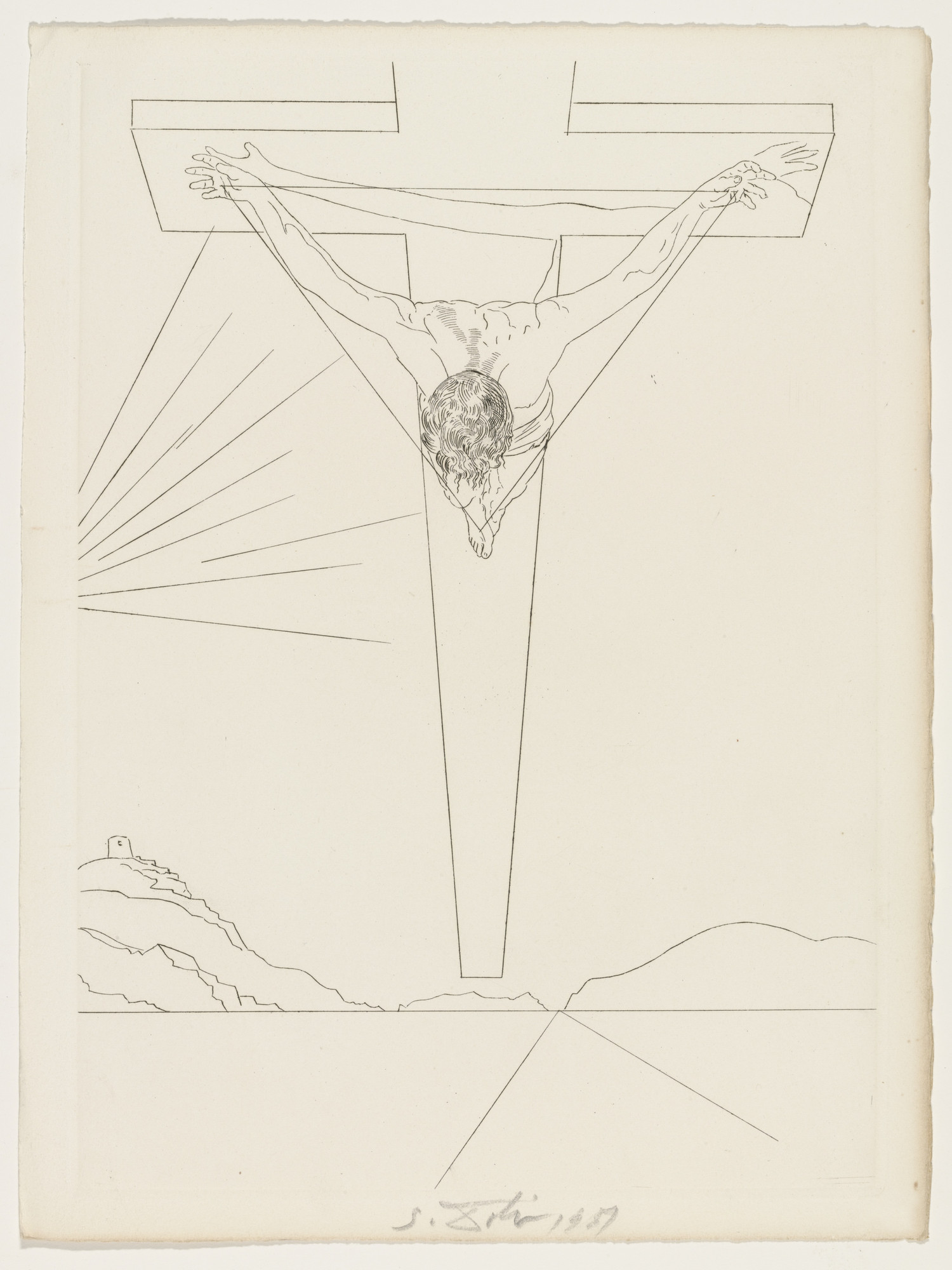Salvador Dalí. Plate (supplementary suite) from Manifeste Mystique ( Mystic Manifesto )