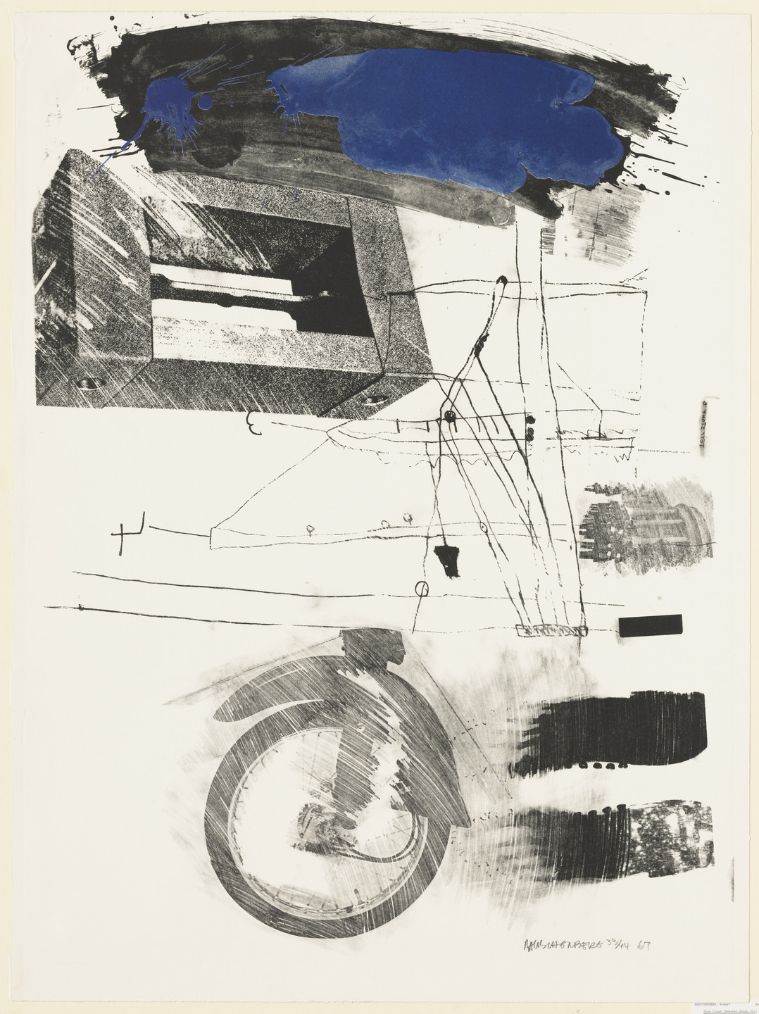 Robert Rauschenberg. Test Stone #6 (Blue Cloud) from Booster