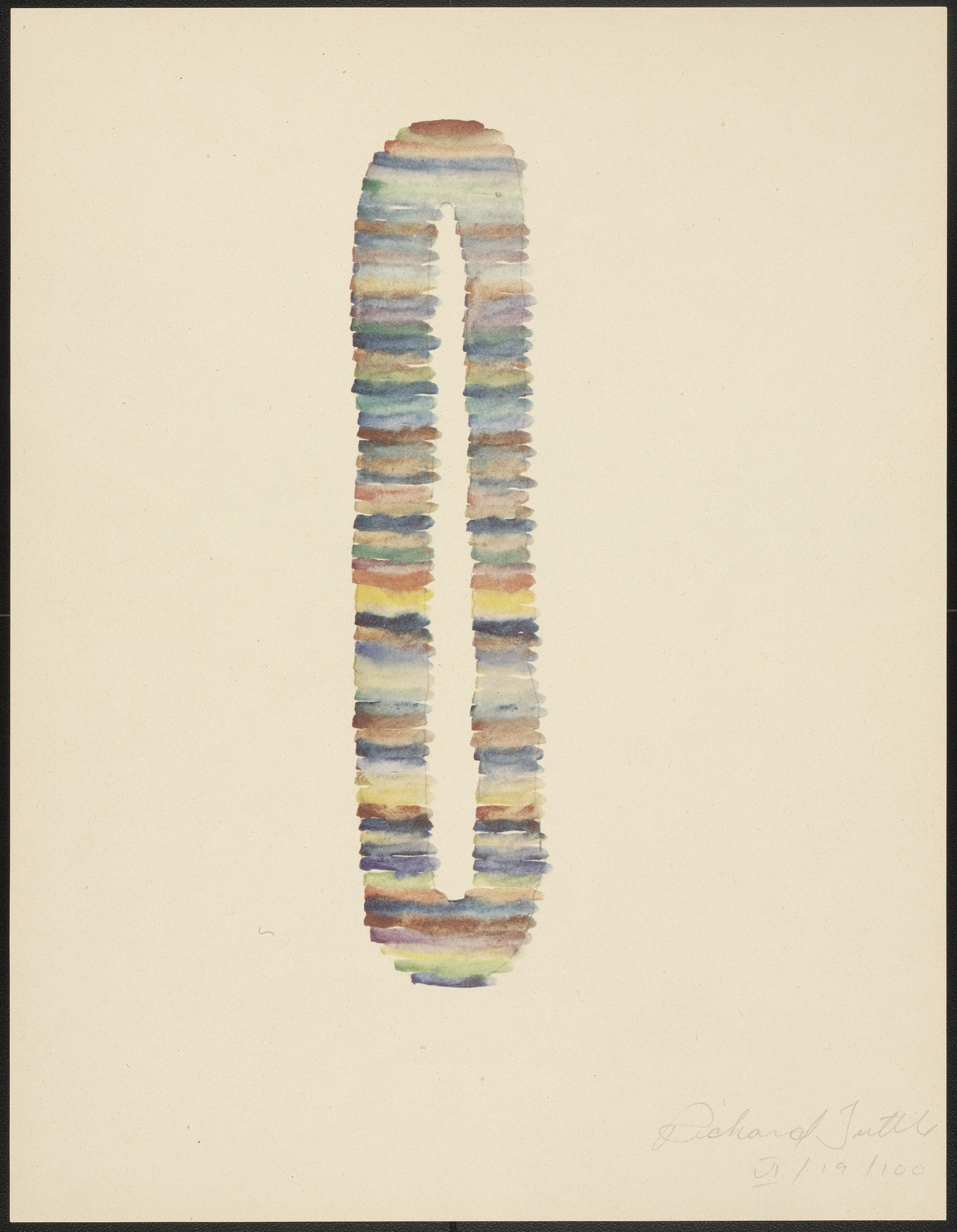 Richard Tuttle. VI from Stacked Color Drawings, 1971