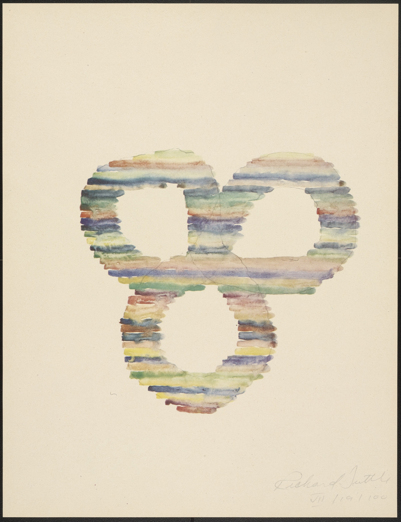 Richard Tuttle. VII from Stacked Color Drawings, 1971
