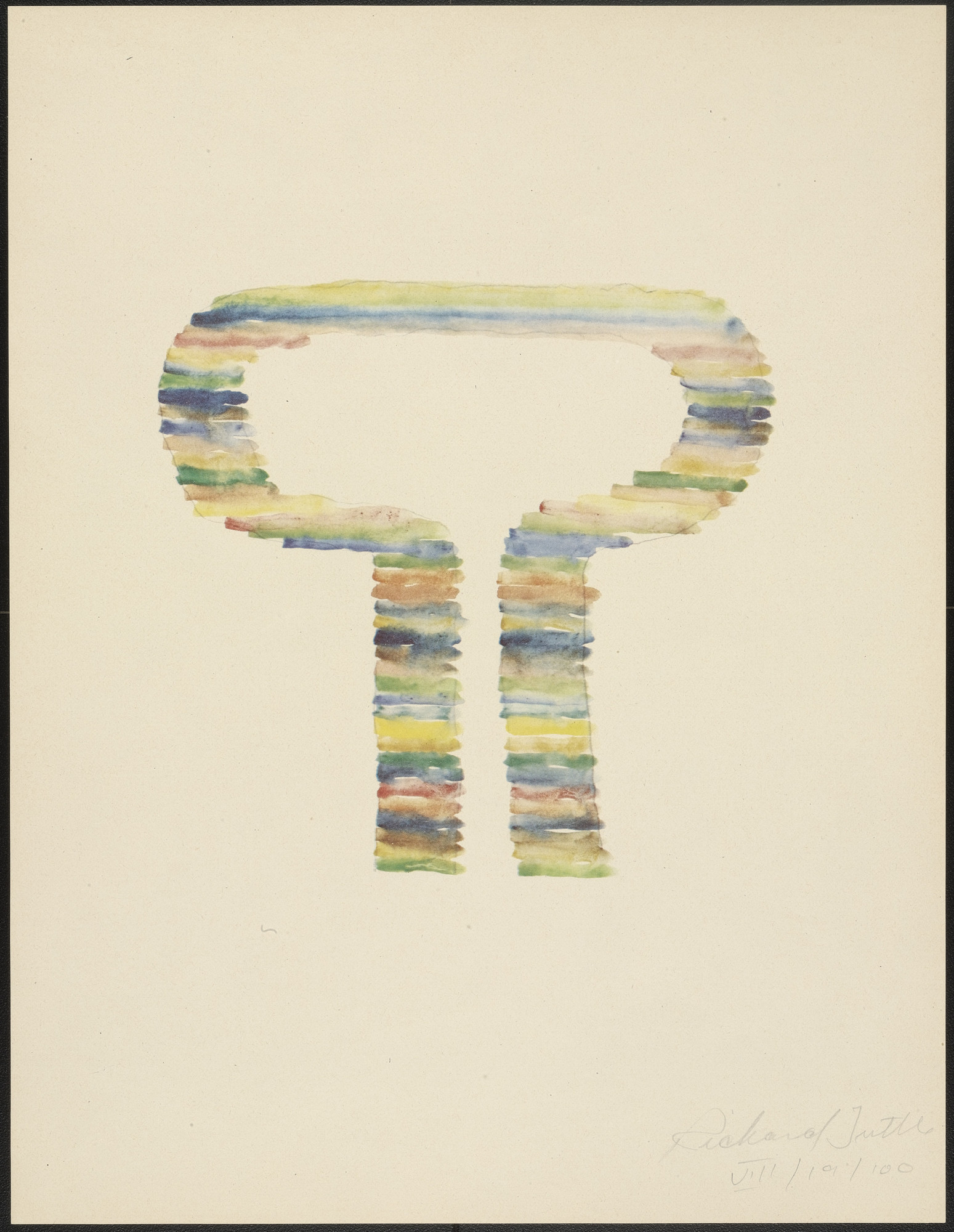 Richard Tuttle. VIII from Stacked Color Drawings, 1971