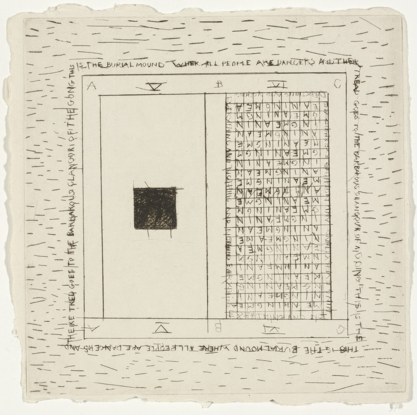 Pat Steir. Meaning from Burial Mound Series. 1976