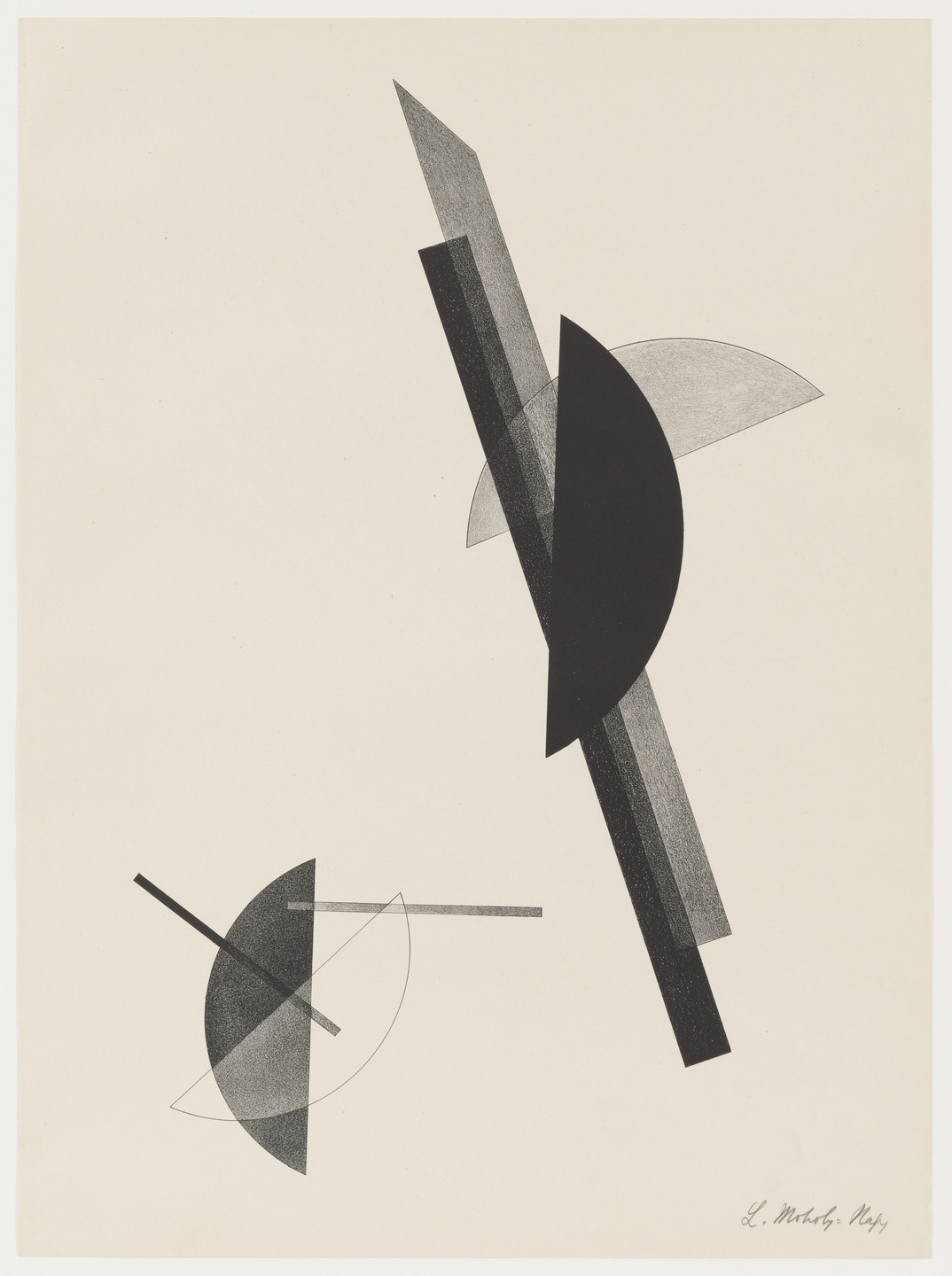 László Moholy-Nagy. Untitled from Konstruktionen. Kestnermappe 6 (Constructions. Kestner Portfolio 6). 1923