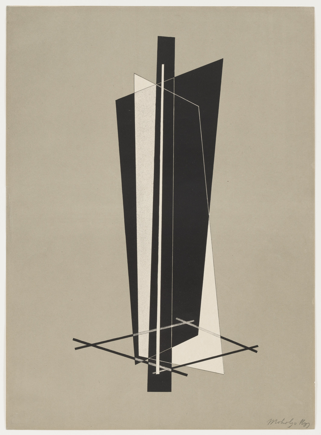 László Moholy-Nagy. Untitled from Konstruktionen. Kestnermappe 6 (Constructions. Kestner Portfolio 6). 1923