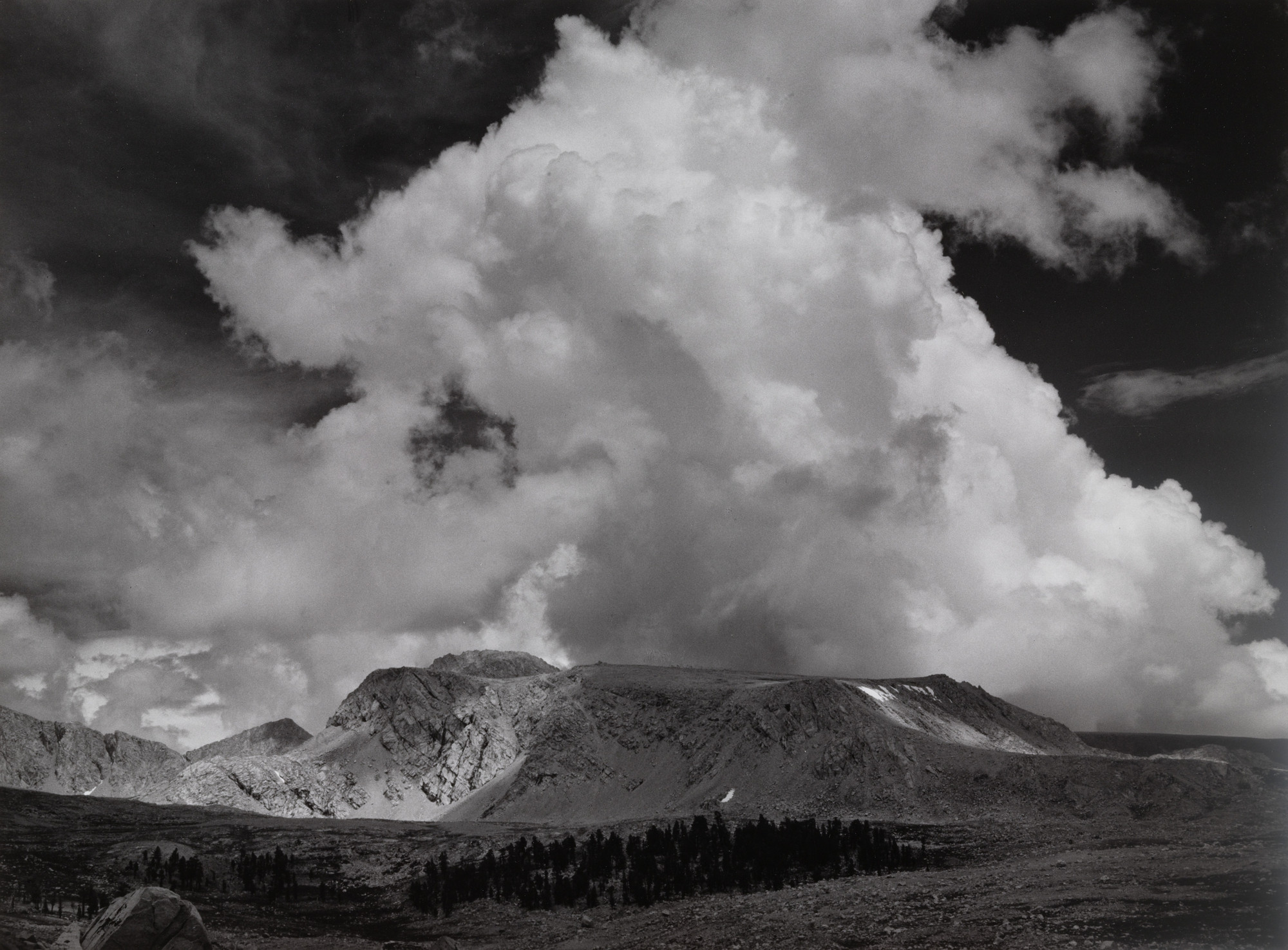 Ansel Adams. Afternoon Clouds near Kings-Kern Divide, Sequoia National Park, California