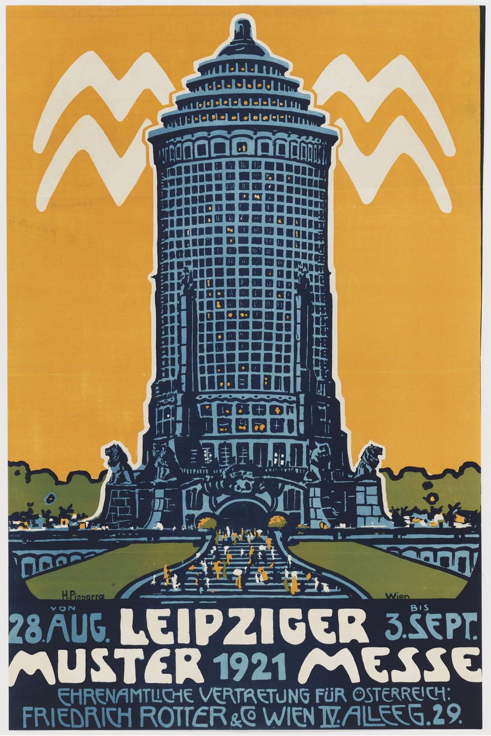 H. Pinparra. Leipziger Mustermesse (Poster for a Leipzig trade fair). 1921