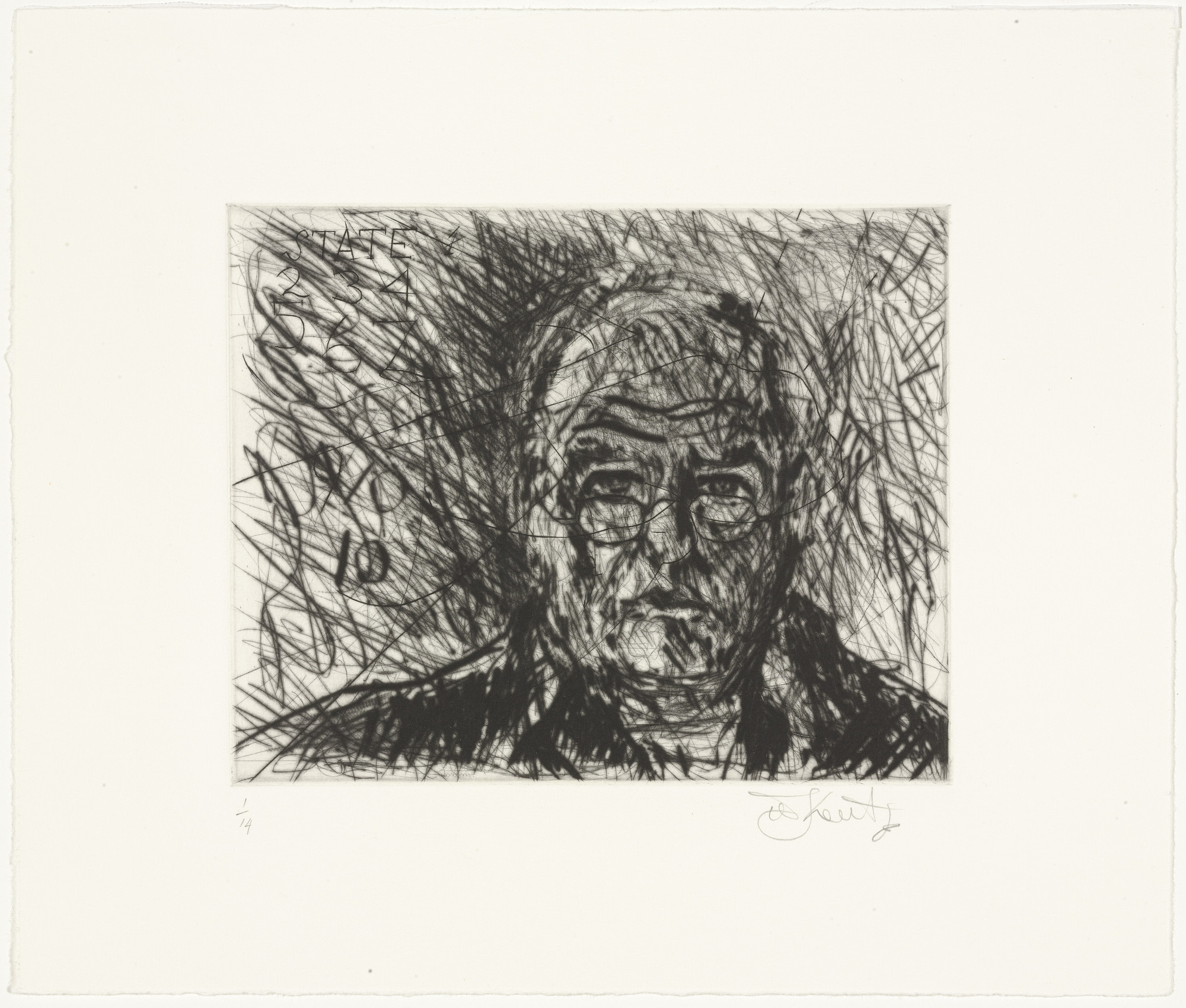 William Kentridge. Copper Notes, State 10
