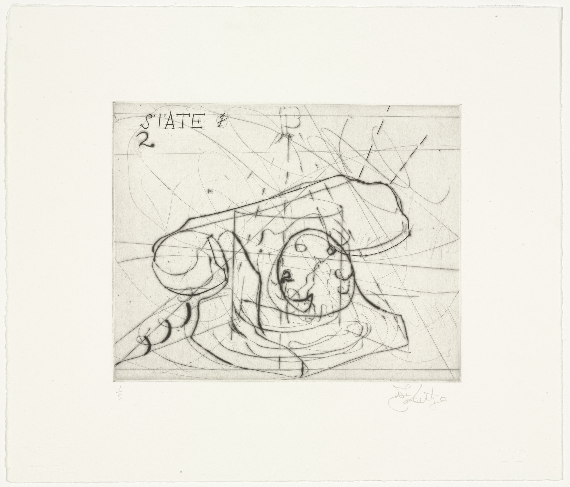 William Kentridge. Copper Notes, State 2