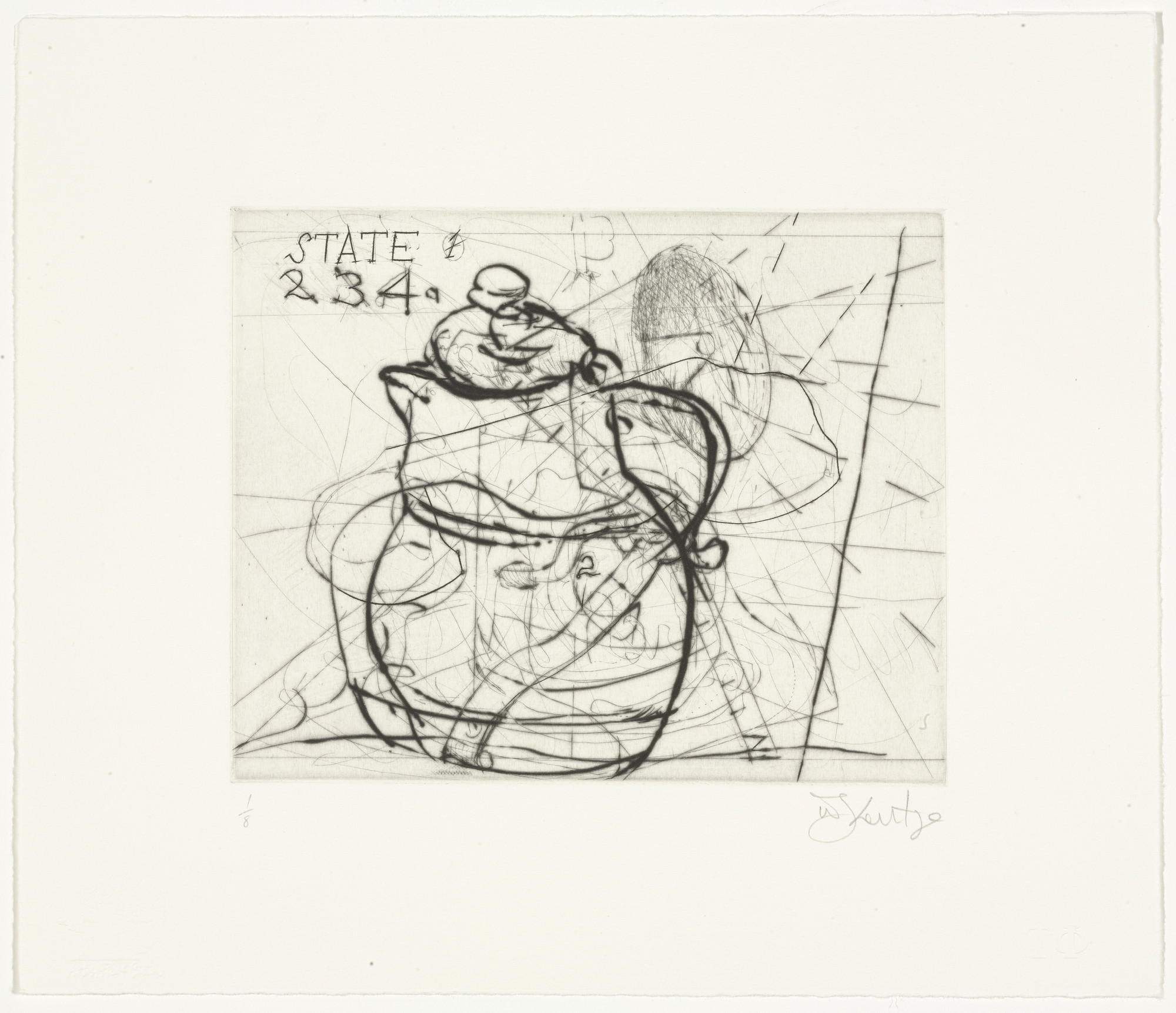 William Kentridge. Copper Notes, State 4