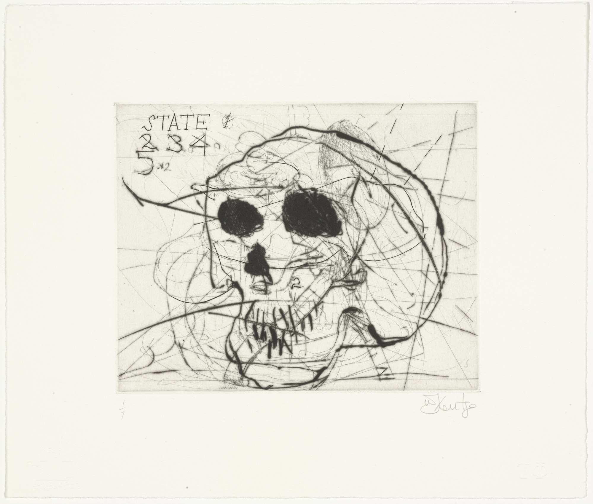 William Kentridge. Copper Notes, State 5