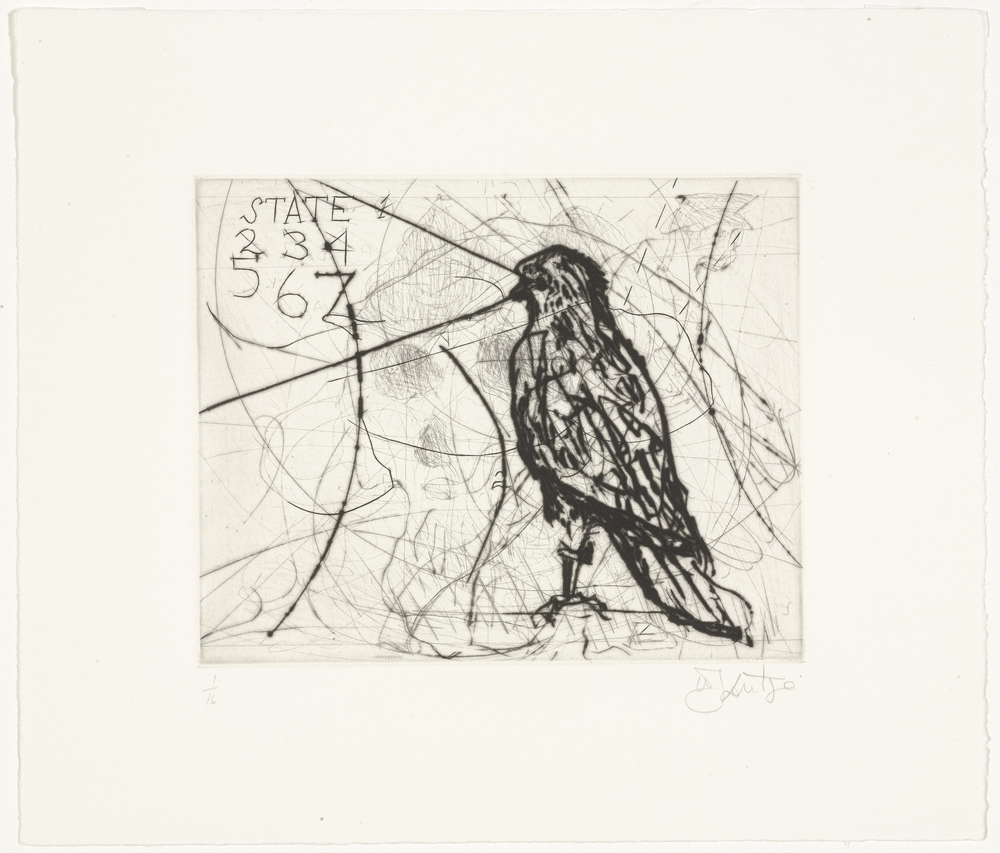 William Kentridge. Copper Notes, State 7