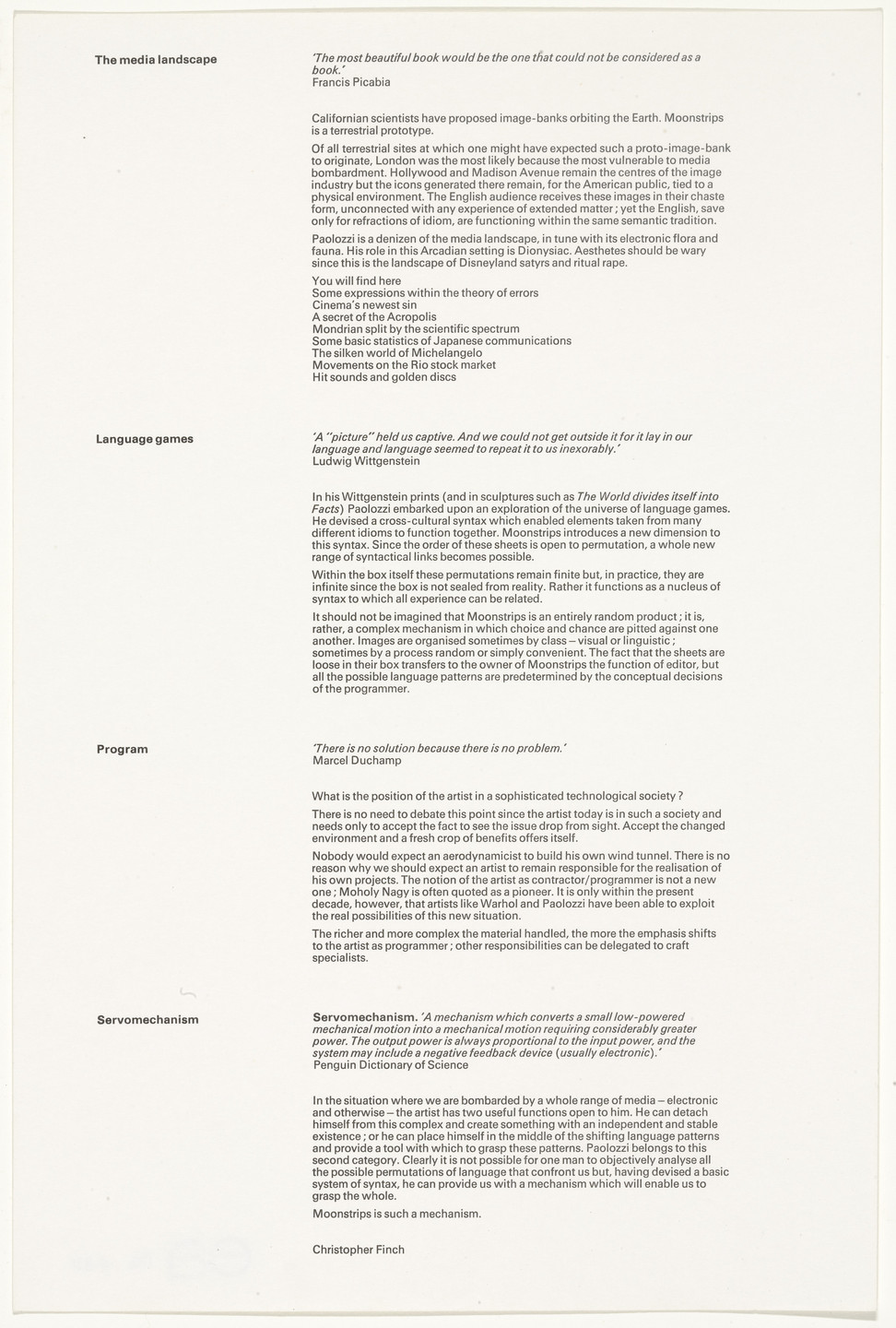 Eduardo Paolozzi. Untitled from Moonstrips Empire News. 1967