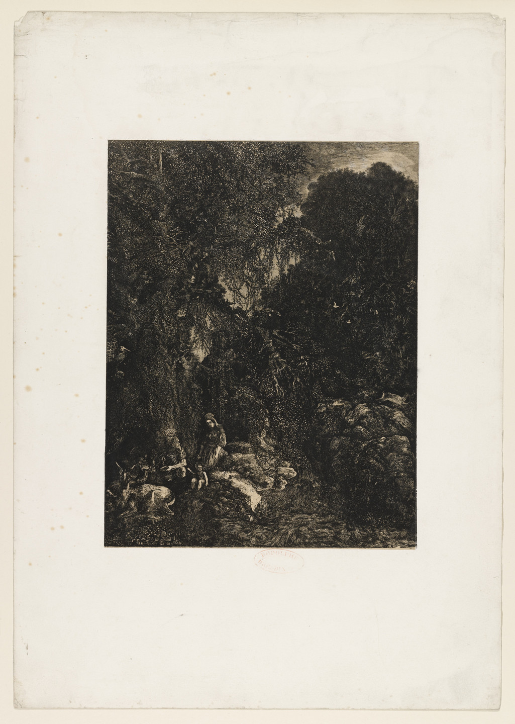 Rodolphe Bresdin. The Holy Family. 1868