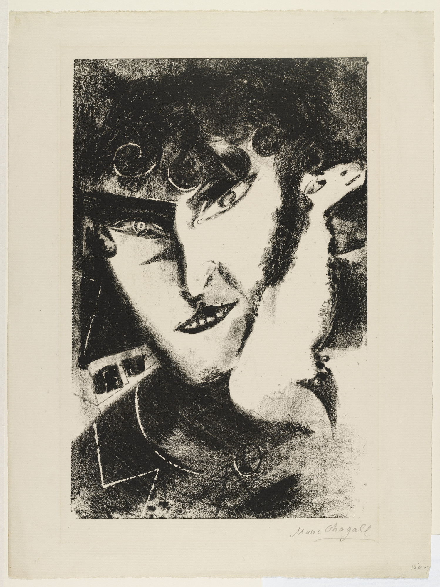 Marc Chagall. Self-Portrait with Goat (Auto-portrait avec chèvre)