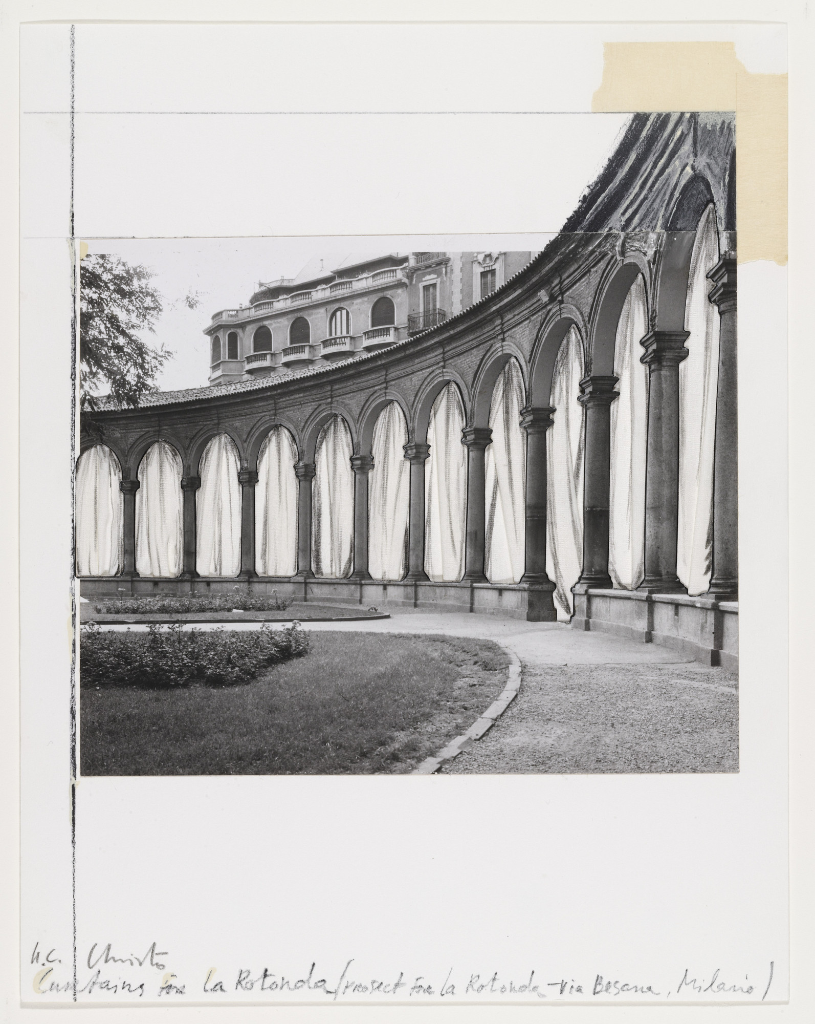 Christo. Curtains for La Rotunda, Project for Milan from the portfolio Five Urban Projects