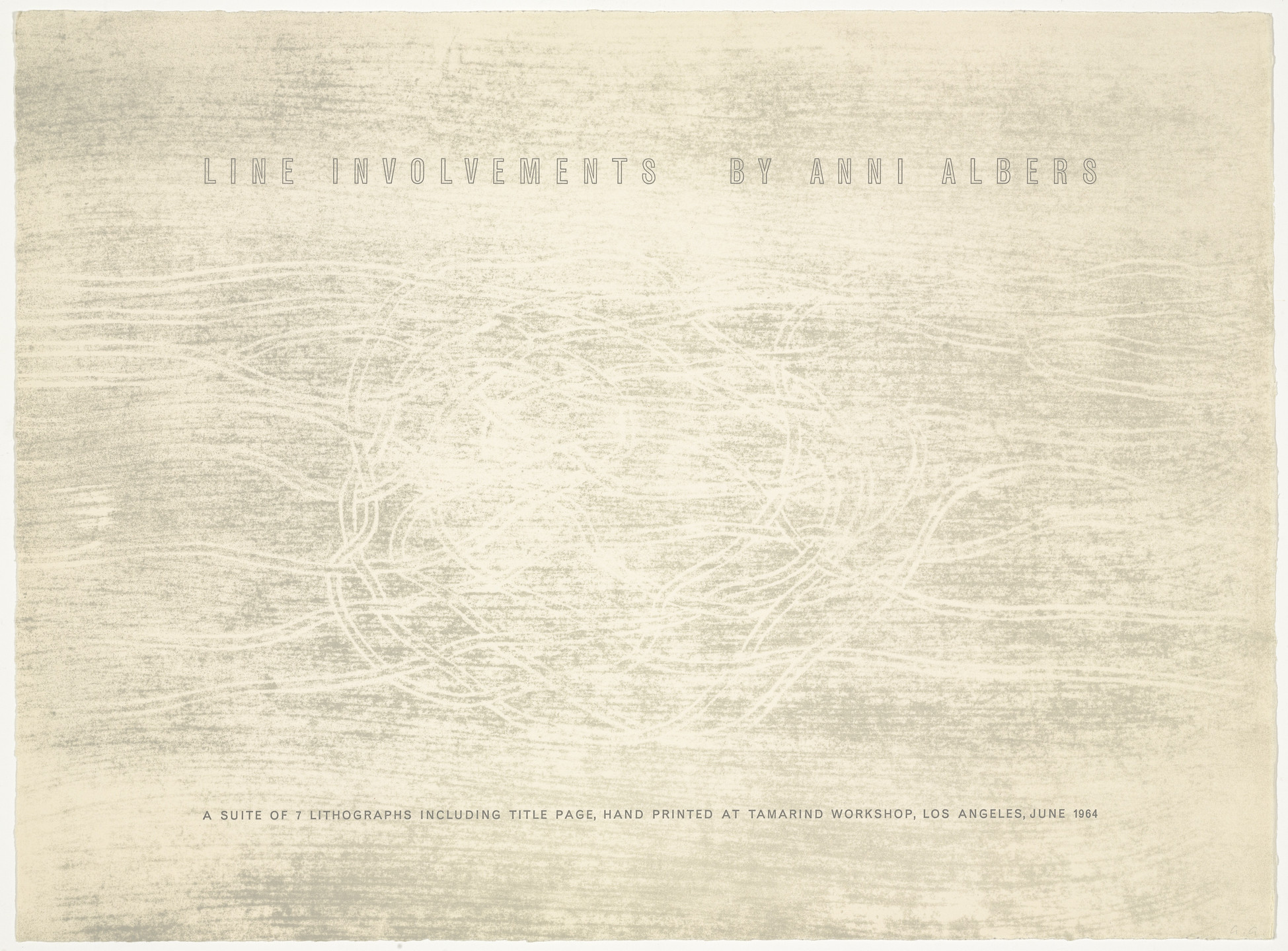 Anni Albers. Title page Line Involvements. 1964
