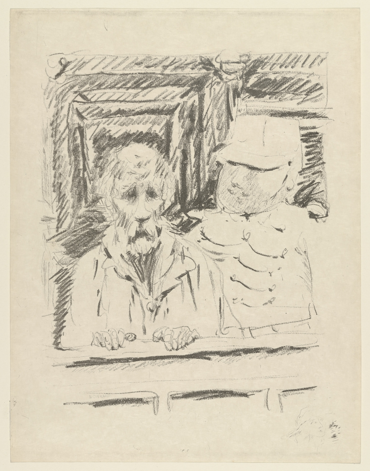 Pierre Bonnard. Policeman and accused man ( Gendarme et accusé )