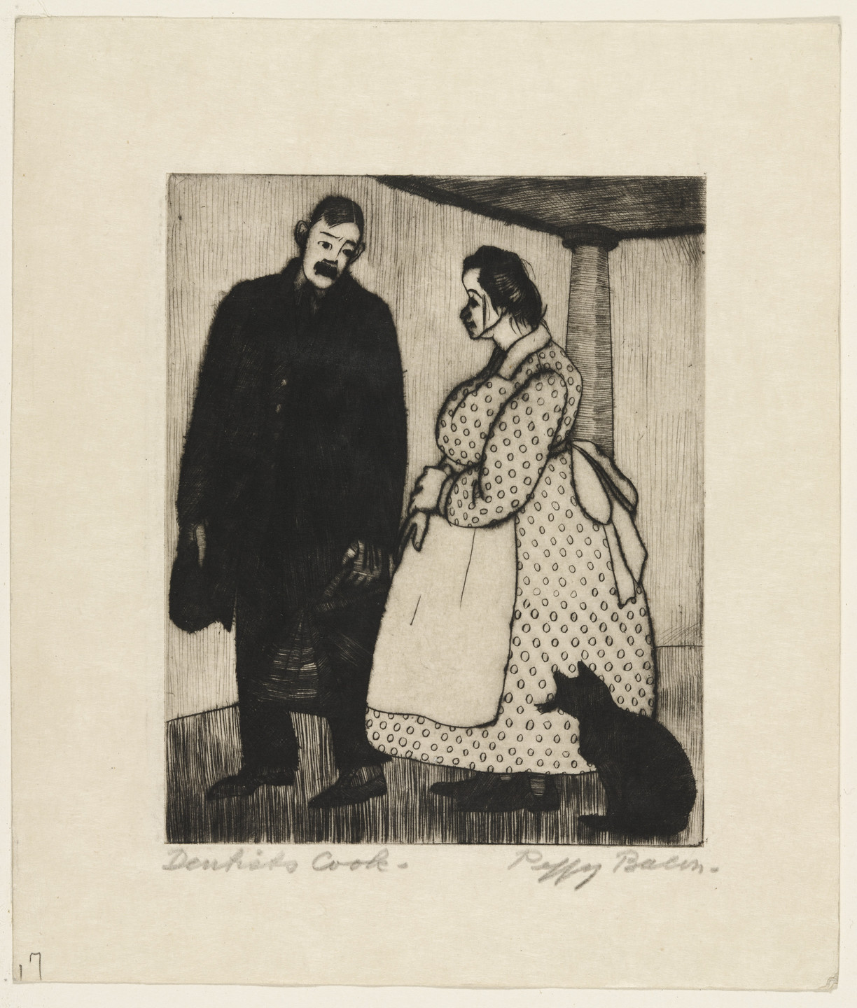Peggy Bacon. Earnestly Exhorting the Cook to Protect Isabella. 1919