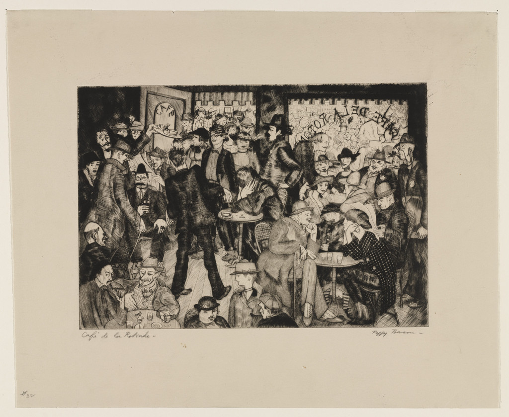 Café de la Rotonde, Peggy Bacon, c. 1921
