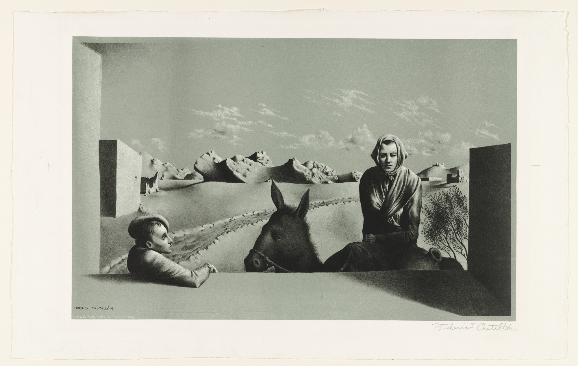 Federico Castellon. Rendezvous in a Landscape. 1939