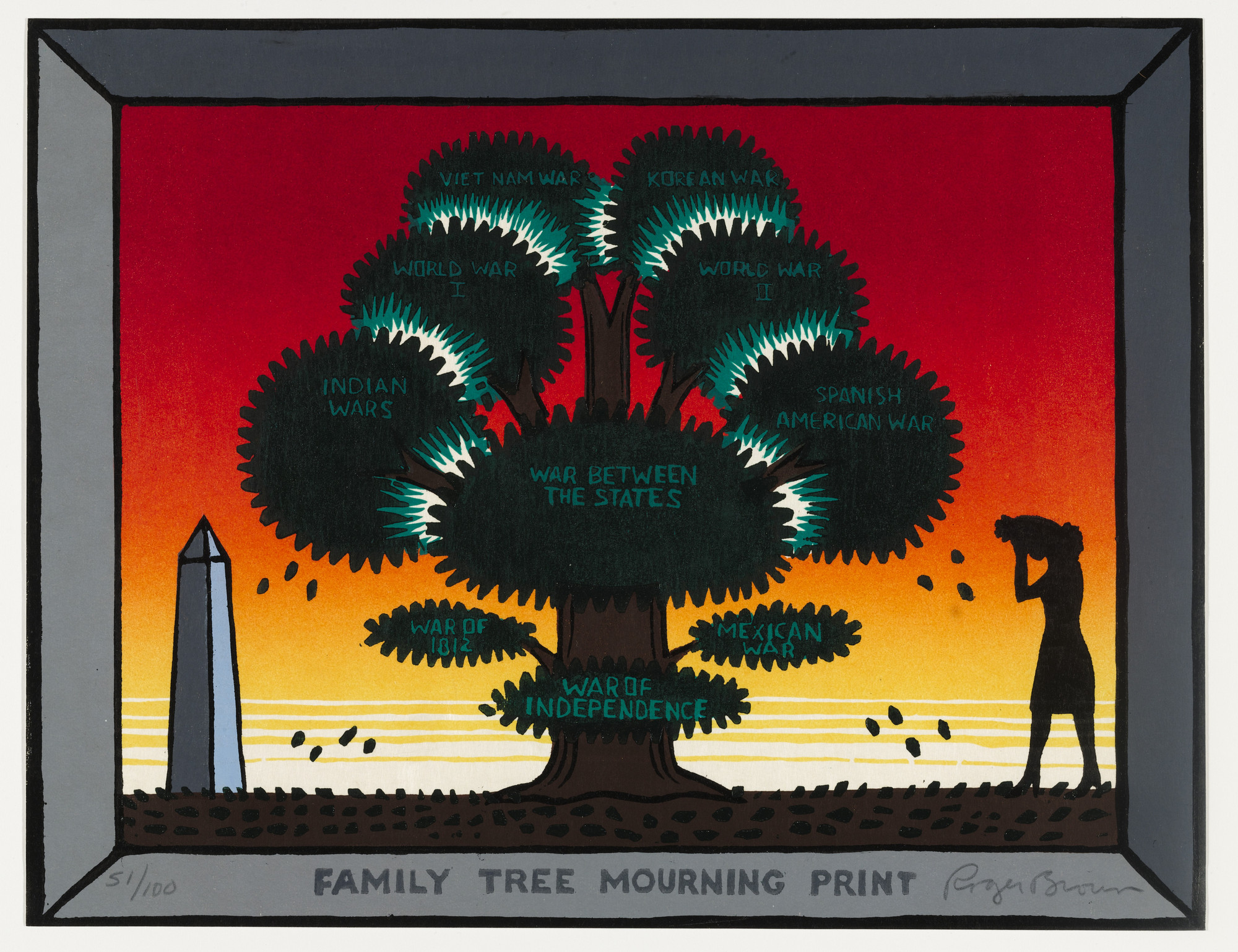 Roger Brown. Family Tree Mourning Print