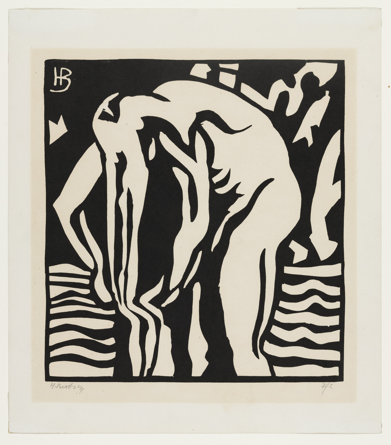 Horace Brodzky. Bather from an untitled portfolio. (1913, published 1920)