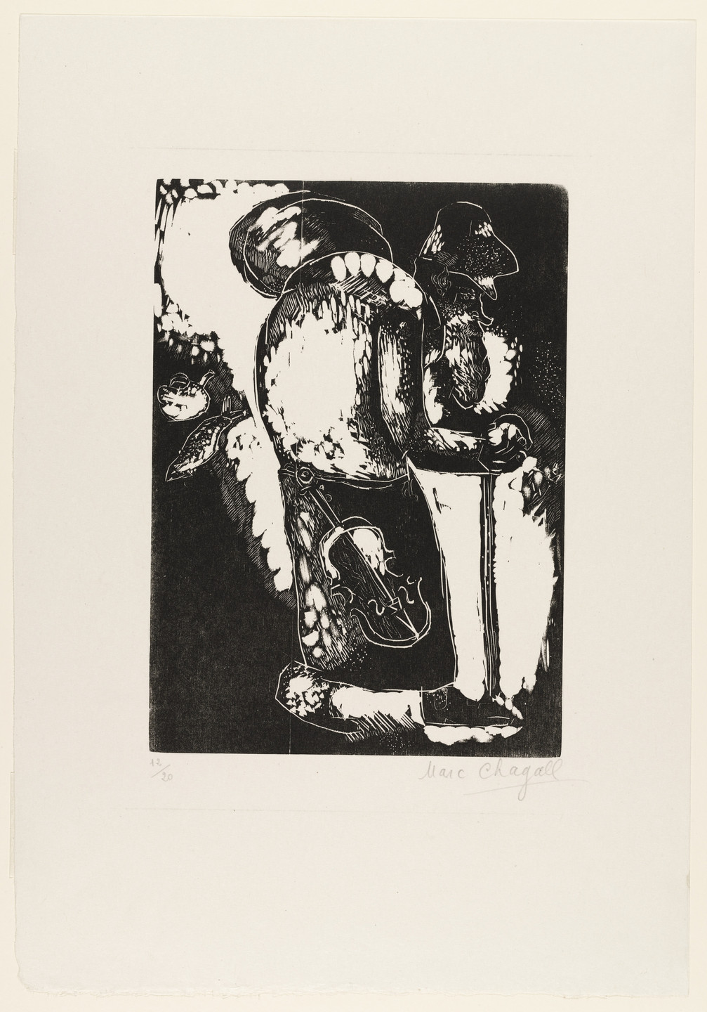Marc Chagall. Beggar with Violin. 1924