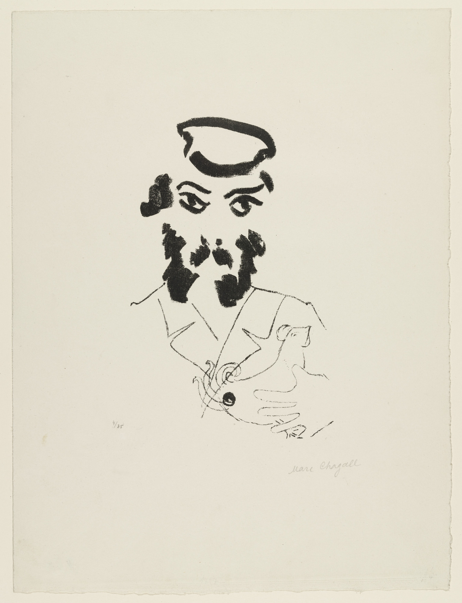 Marc Chagall. Man with Hen (L'Homme à la poule)