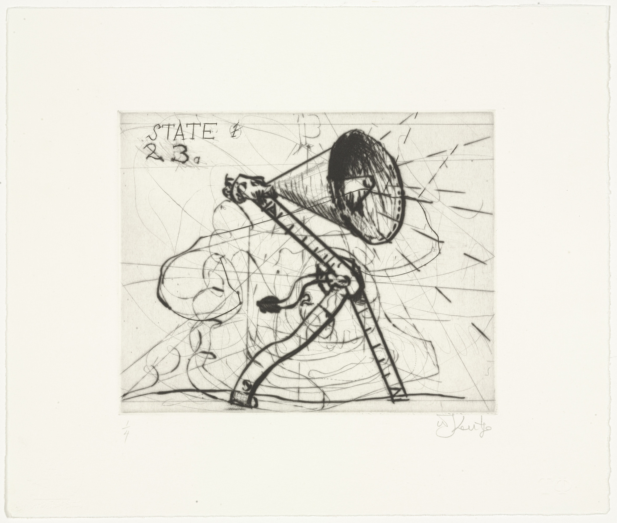 William Kentridge. Copper Notes, State 3