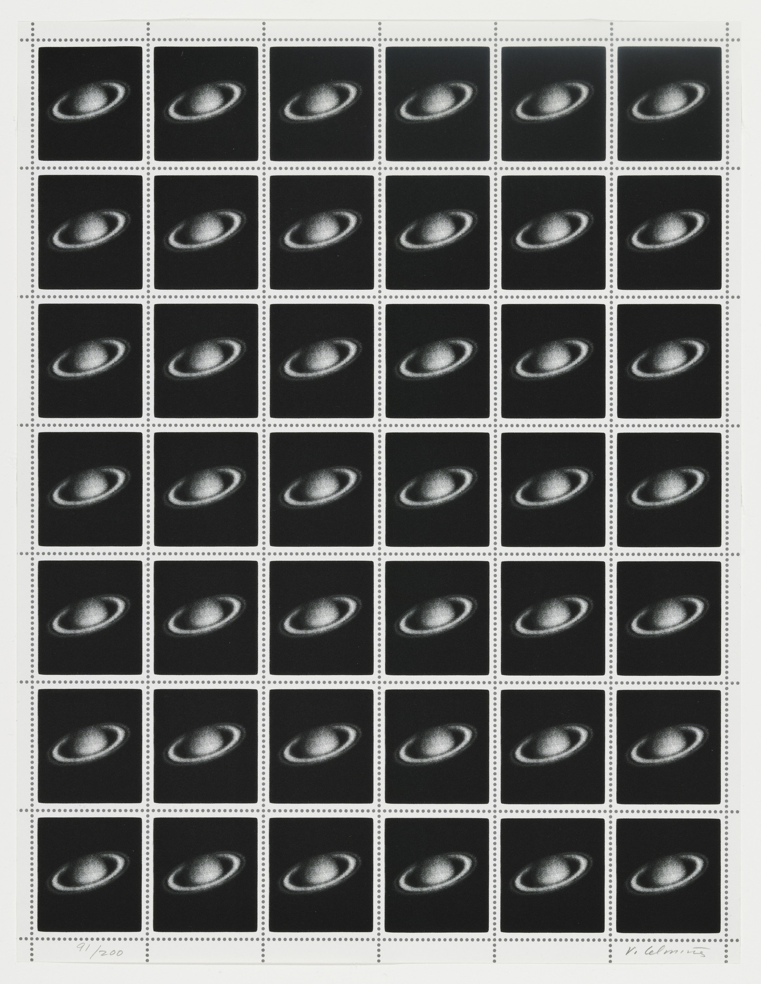 Vija Celmins. Saturn Stamps