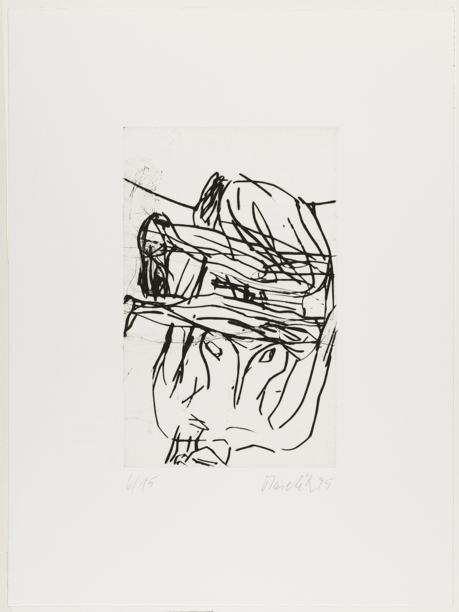 Georg Baselitz. Untitled from Gothic Girls ( Gotische Mädchen )