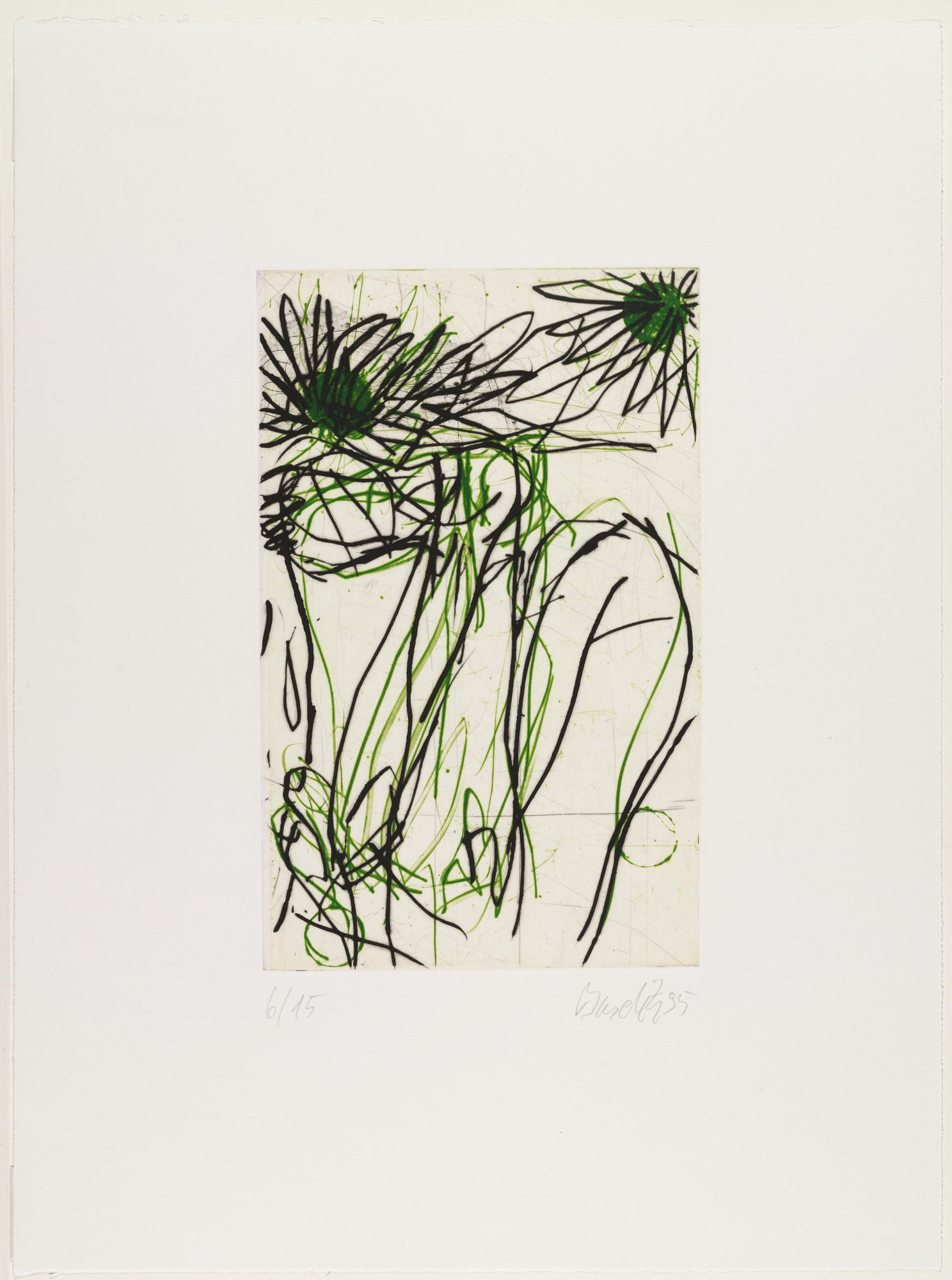 Georg Baselitz. Untitled from Gothic Girls ( Gotische Mädchen )
