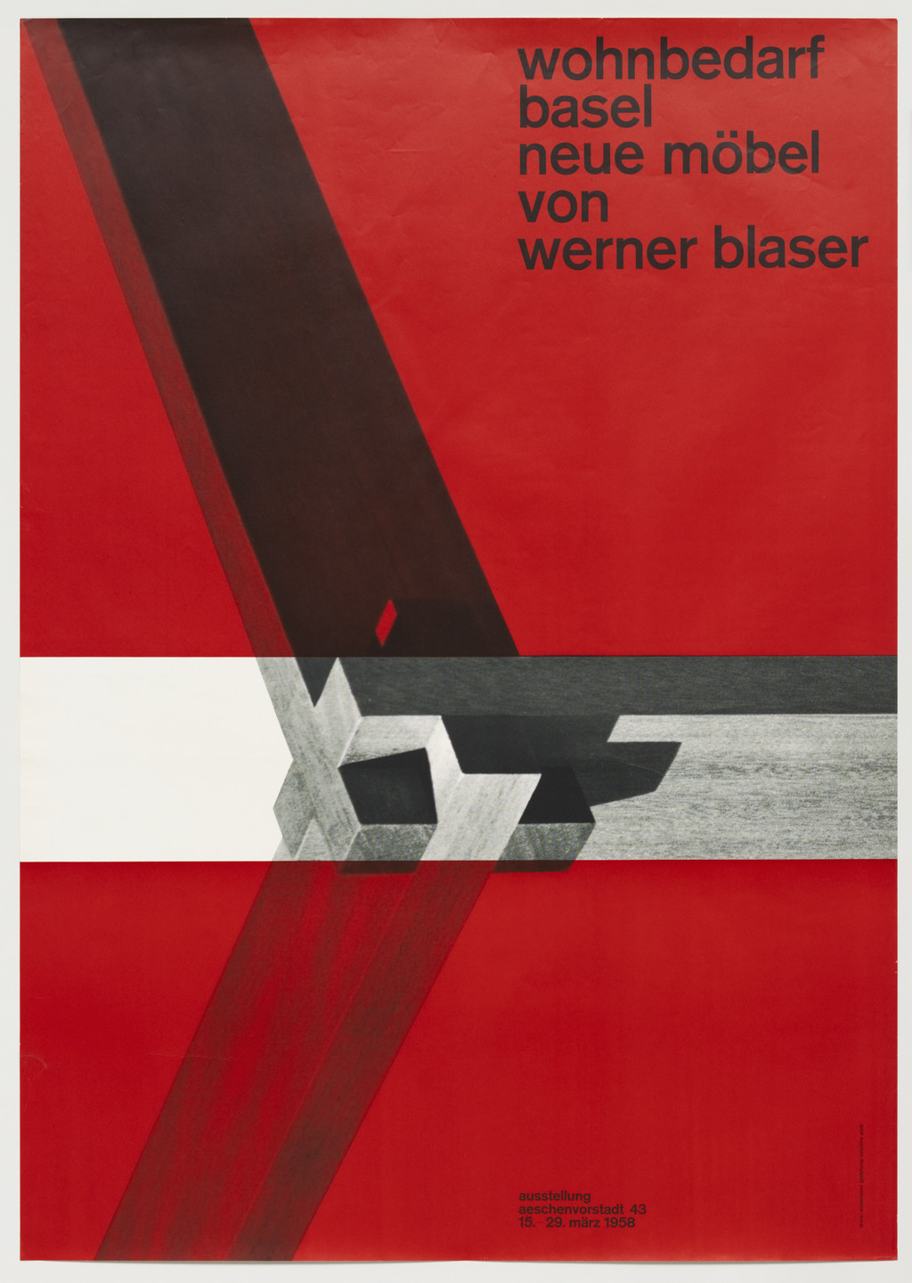 Celestino Piatti. Wohnbedarf Basel, Neue Möbel von Werner Blaser. 1958
